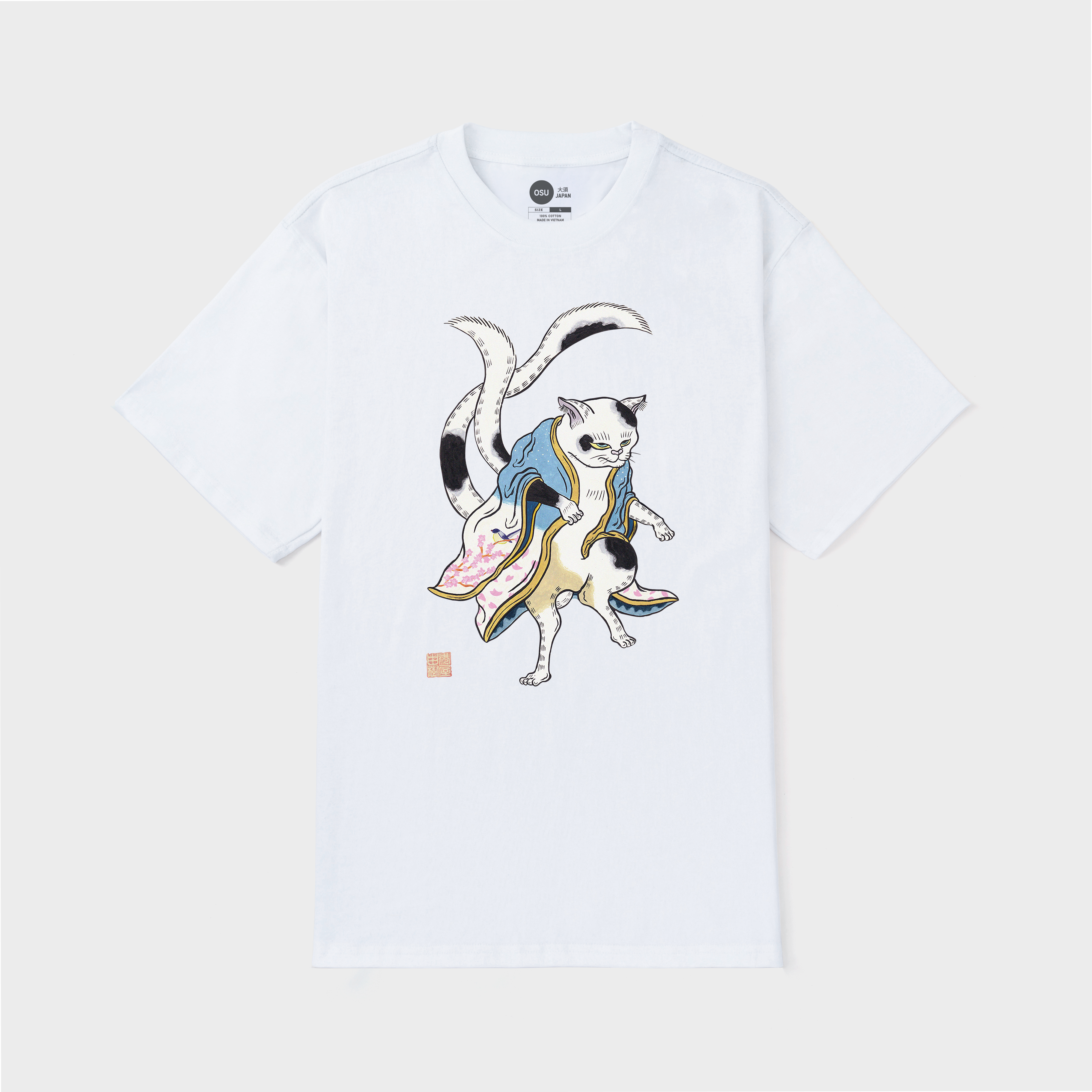 JAPAN CAT BAD T-SHIRT / TRẮNG