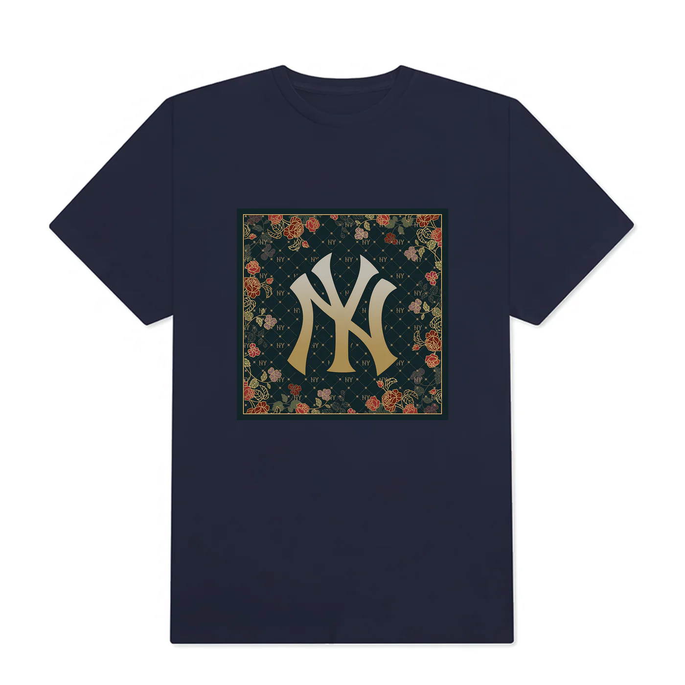 Flash Sale MLB Flower New York Yankees T-Shirt