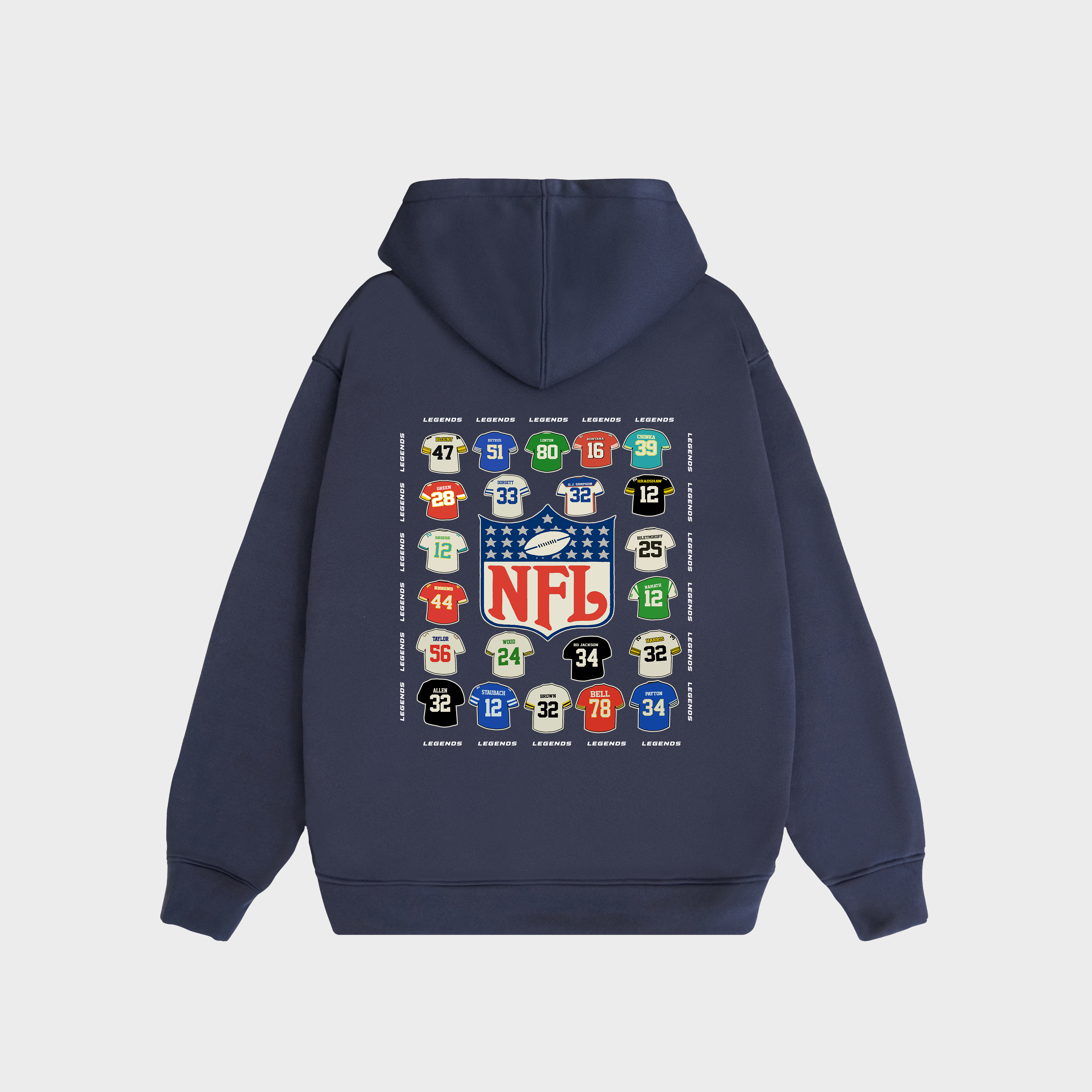 NFL Football Blue Graphic Hoodie