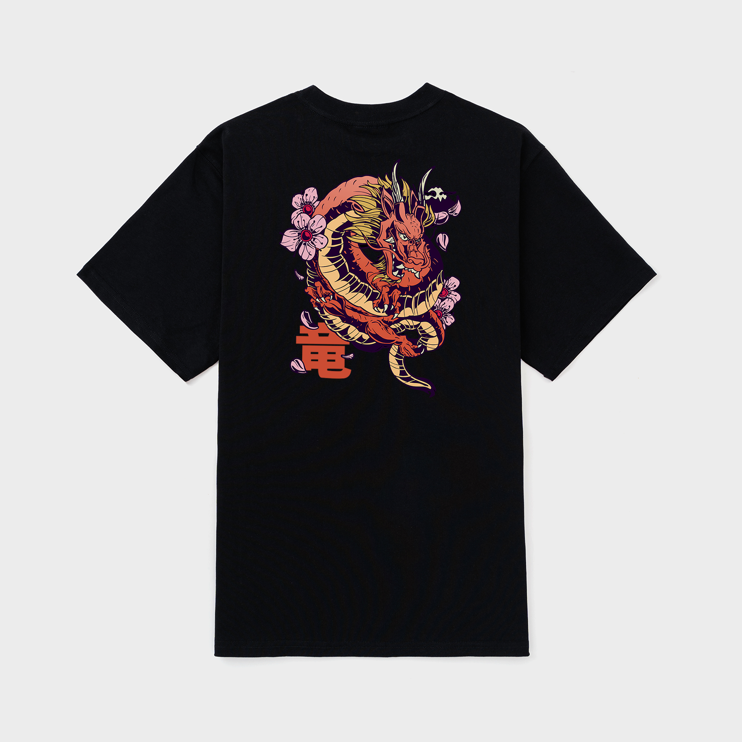 JAPANISCH FANTASIE DRACHEN HERREN BAUMWOLLE MAGLIETTA T-SHIRT / ĐEN