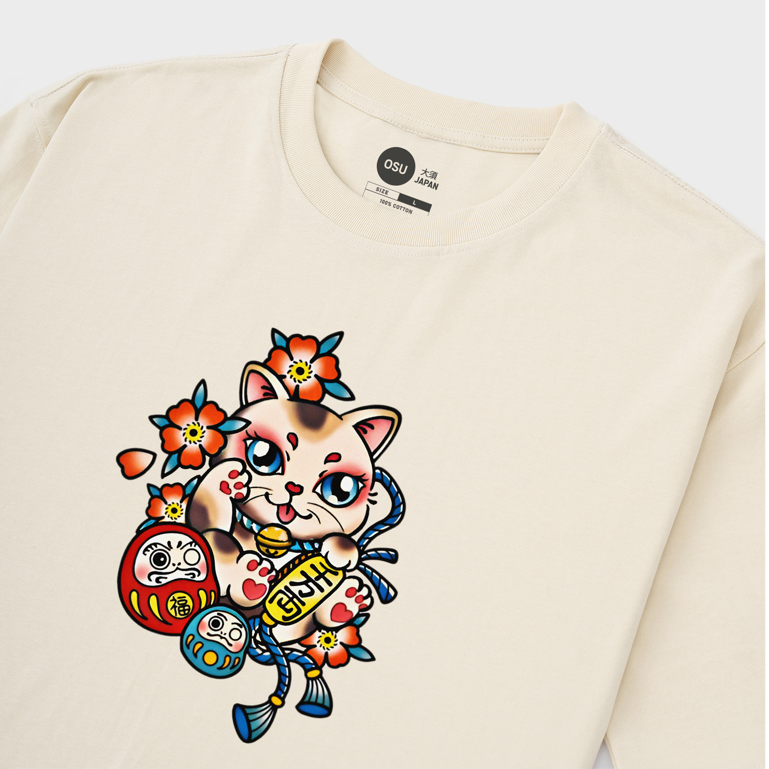 JAPANESE LUCKY CAT T-SHIRT / KEM