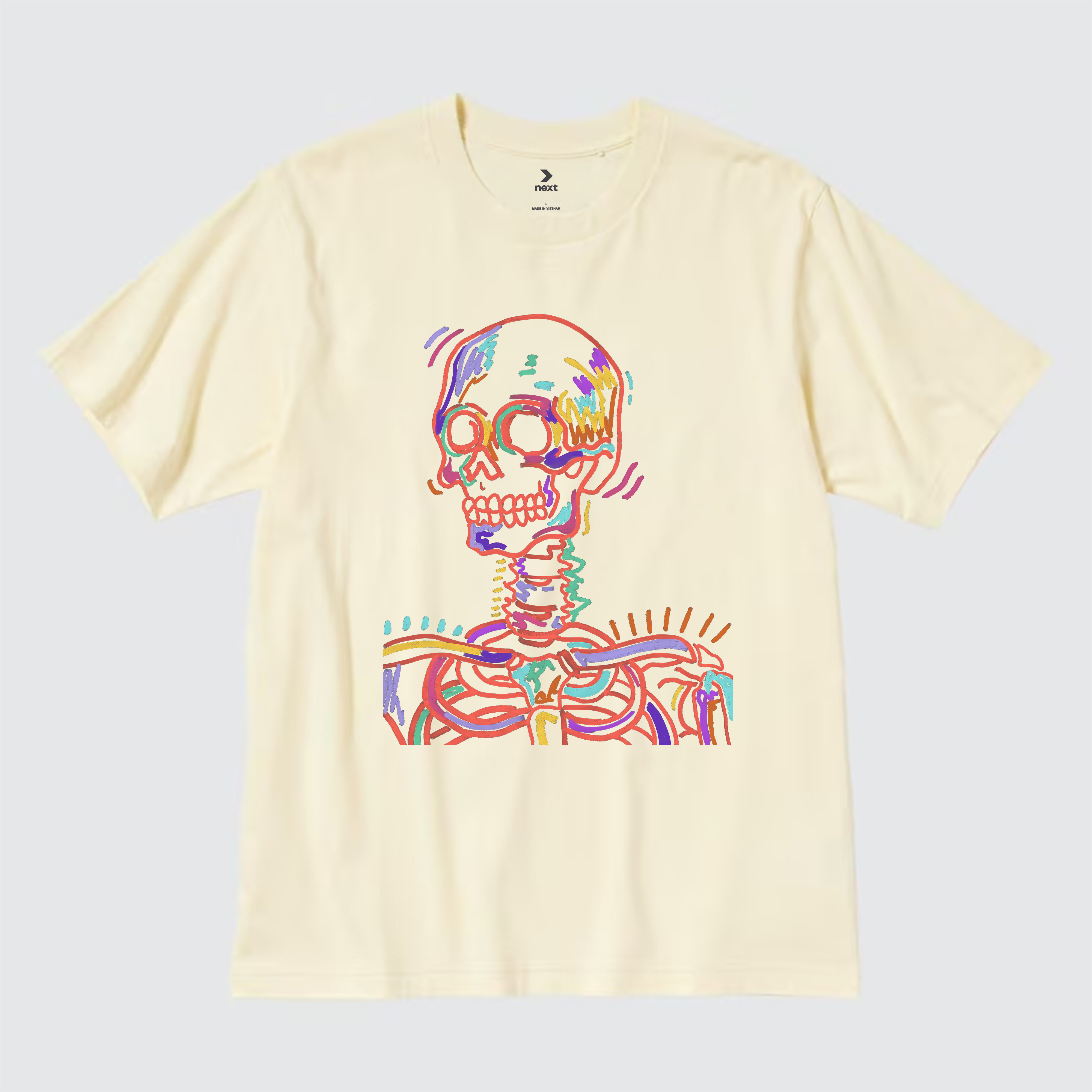 SKULL NEON T-SHIRT / KEM