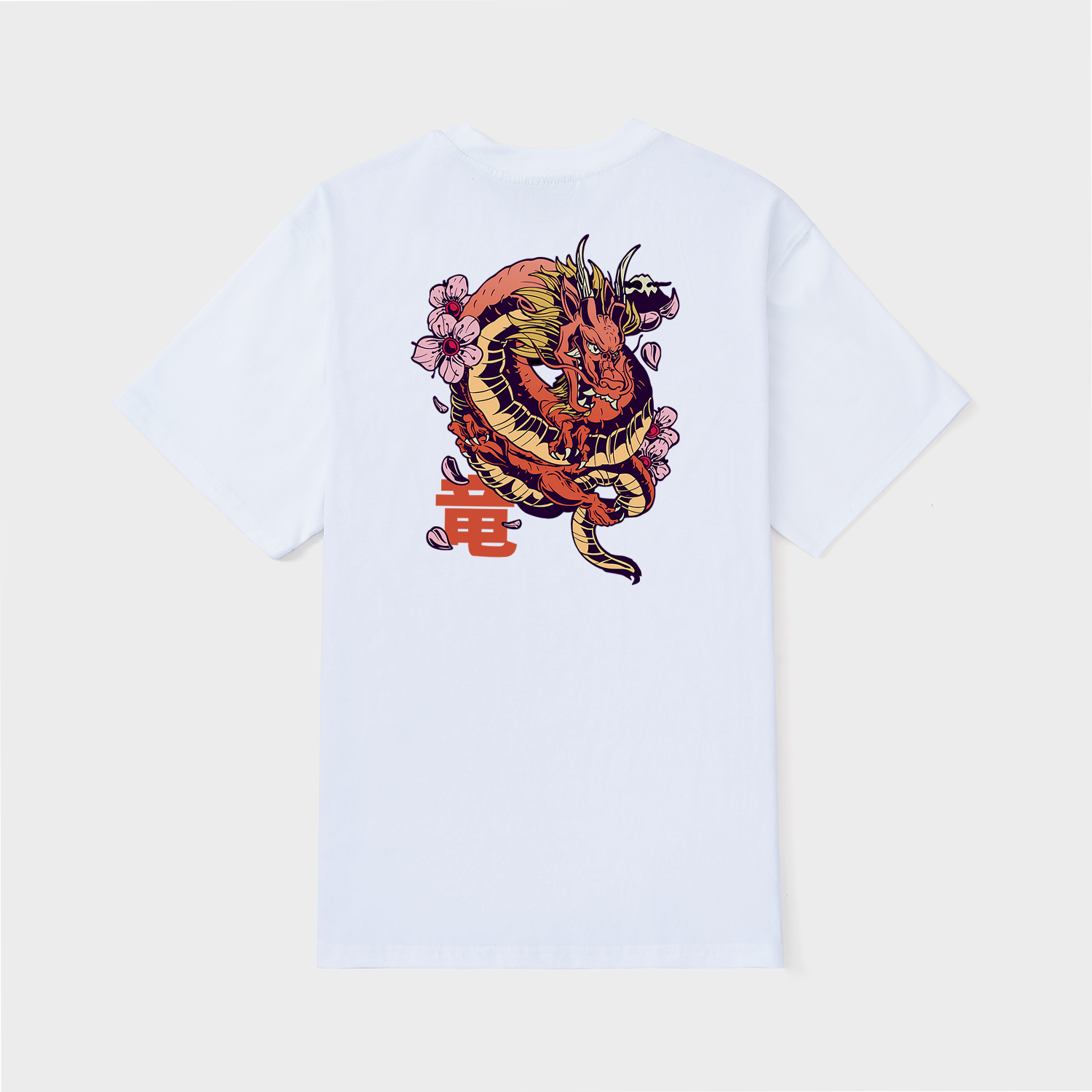 JAPANISCH FANTASIE DRACHEN HERREN BAUMWOLLE MAGLIETTA T-SHIRT / TRẮNG