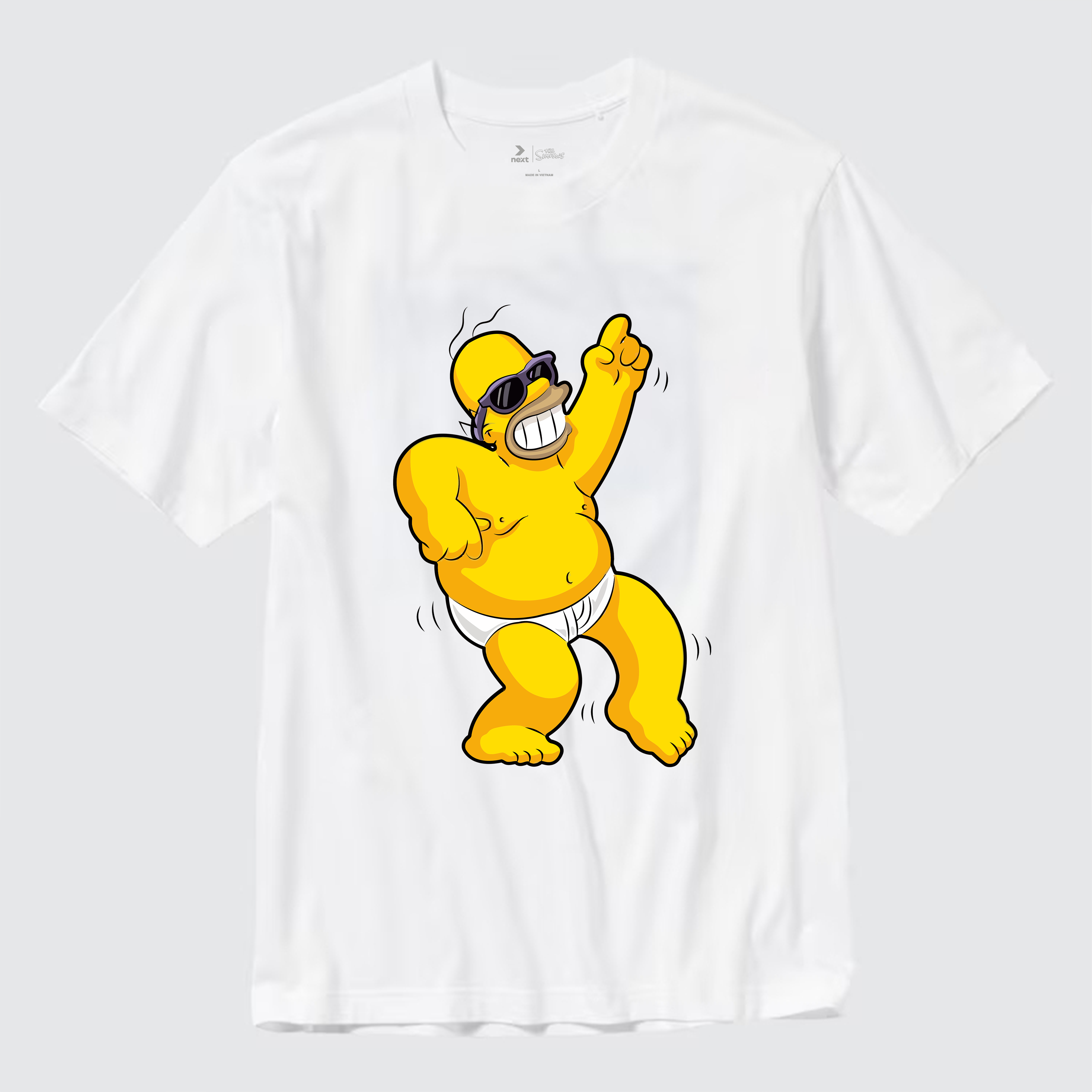 SIMPSON THE SIMPSONS HOME DANCING T-SHIRT / TRẮNG
