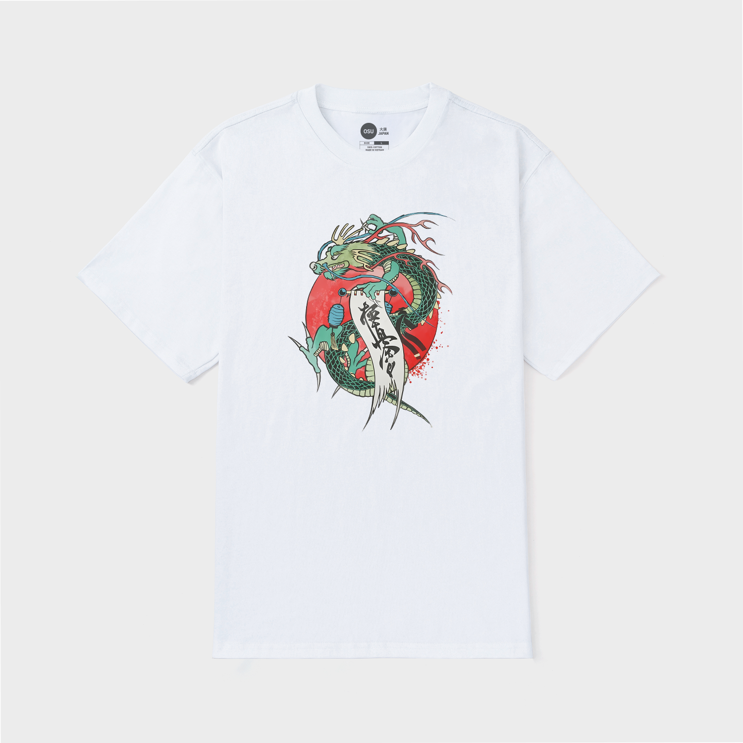 KYOKUSHIN SHODAN DRAGON T-SHIRT / TRẮNG