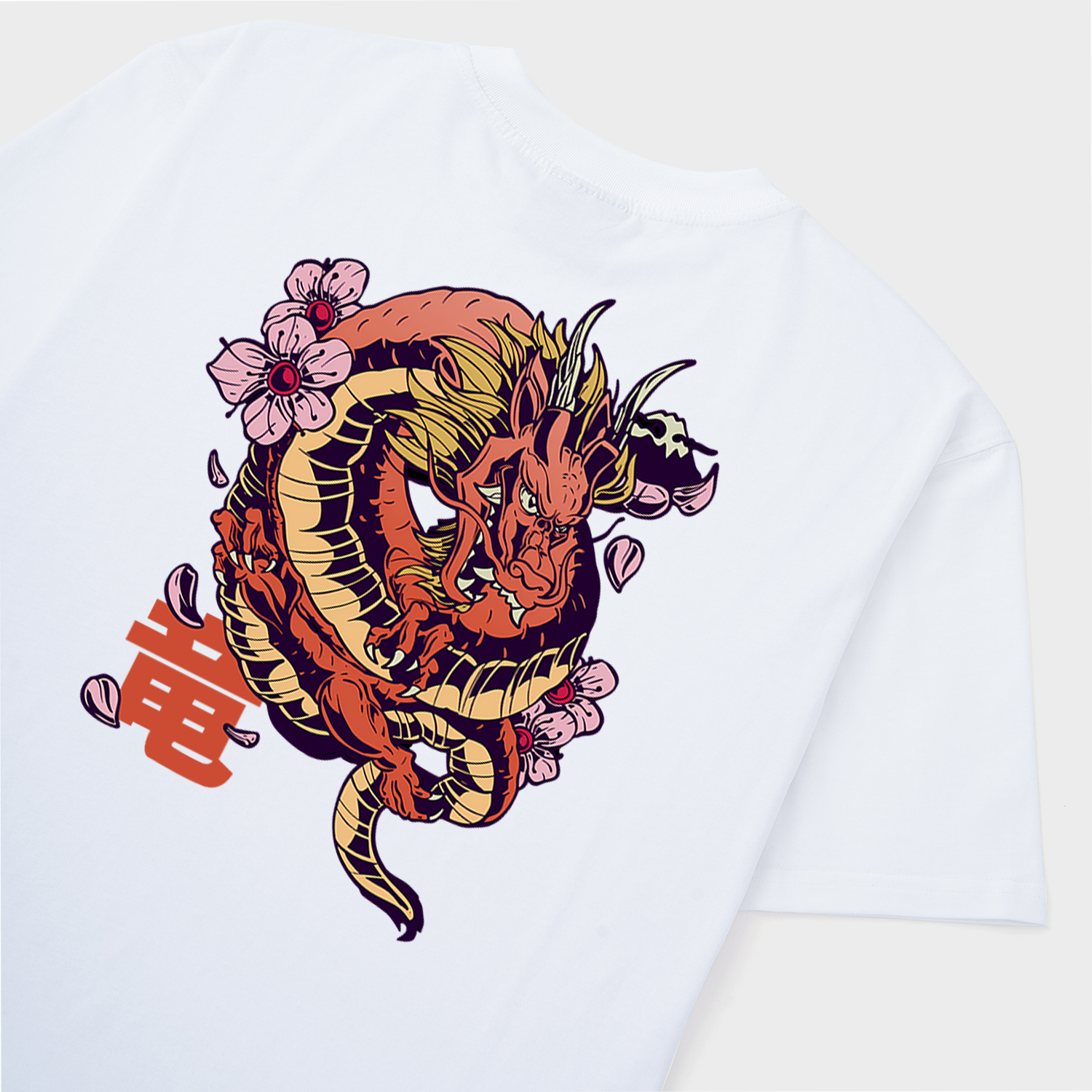 JAPANISCH FANTASIE DRACHEN HERREN BAUMWOLLE MAGLIETTA T-SHIRT / TRẮNG