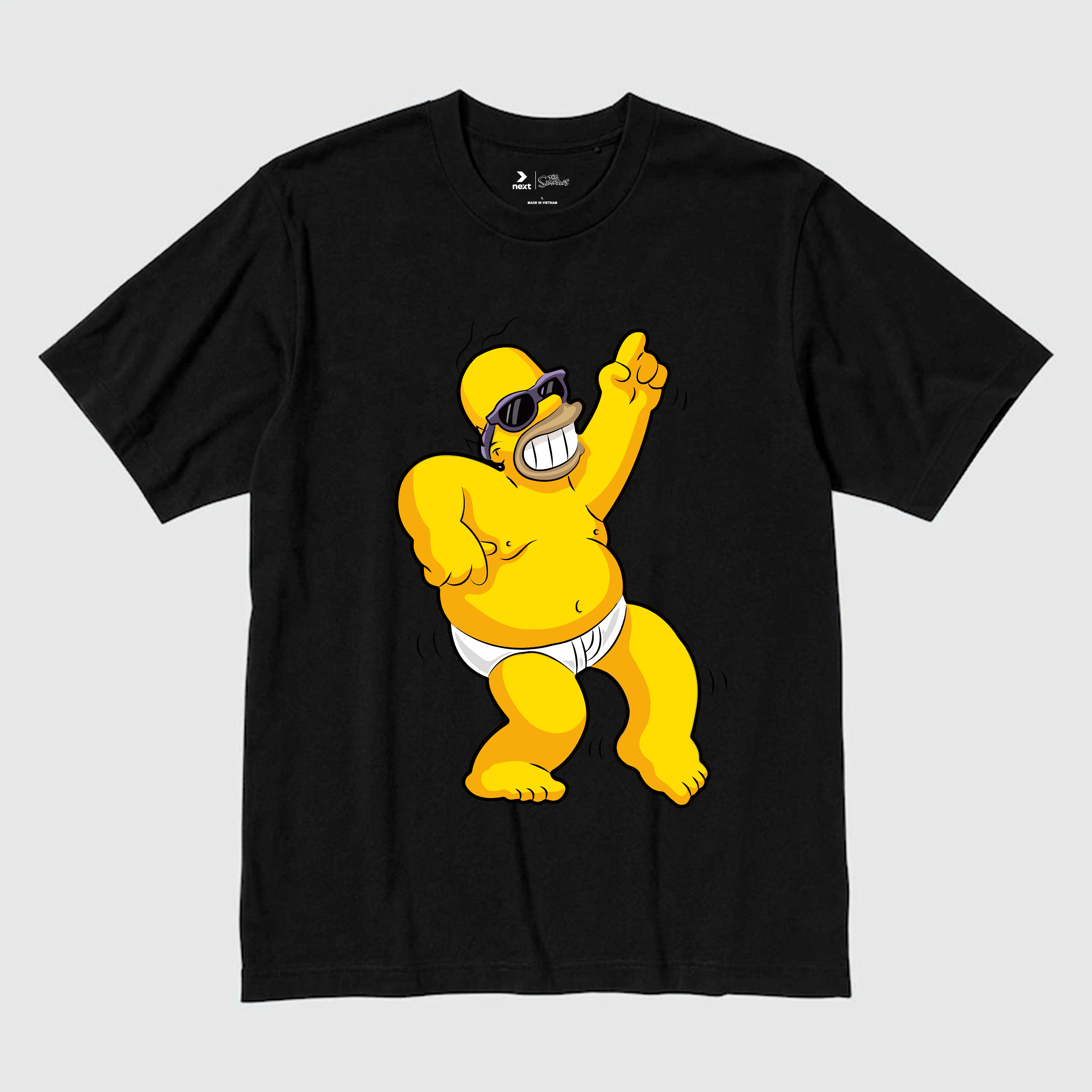 SIMPSON THE SIMPSONS HOME DANCING T-SHIRT / ĐEN