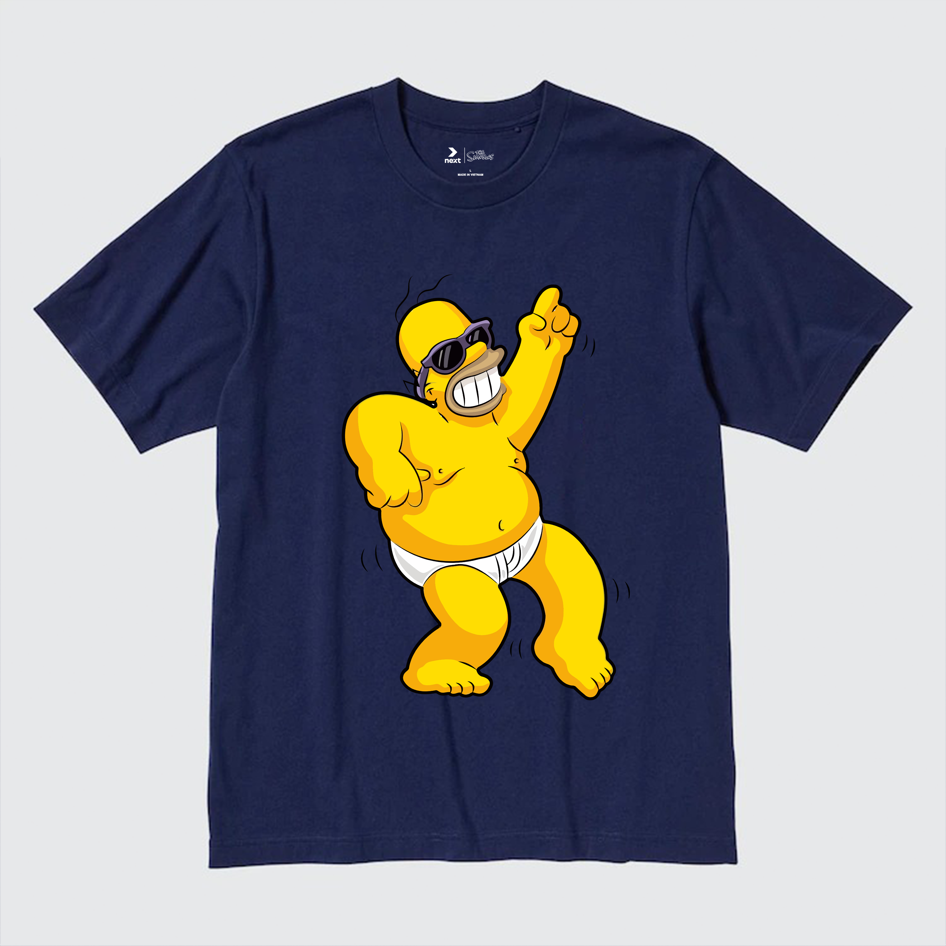SIMPSON THE SIMPSONS HOME DANCING T-SHIRT / NAVY