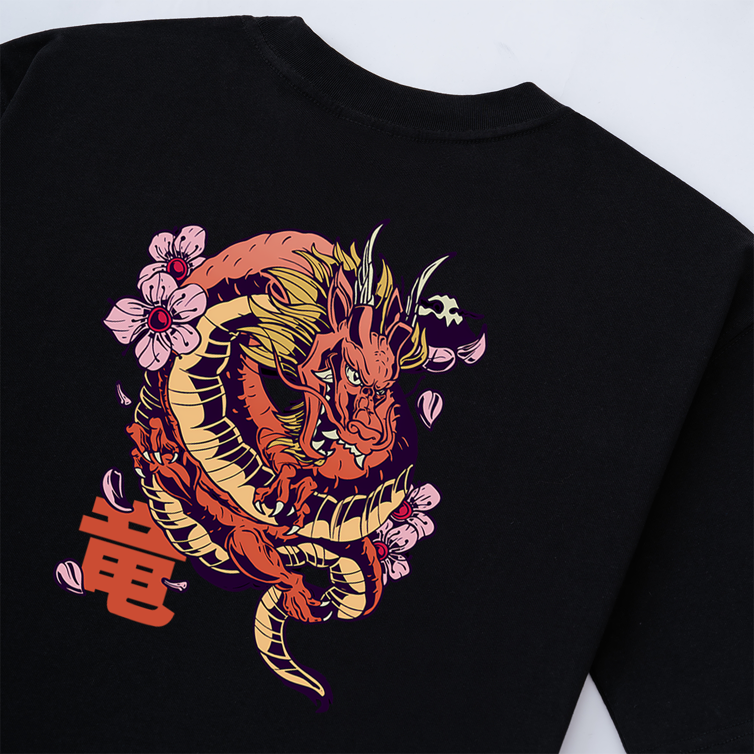 JAPANISCH FANTASIE DRACHEN HERREN BAUMWOLLE MAGLIETTA T-SHIRT / ĐEN