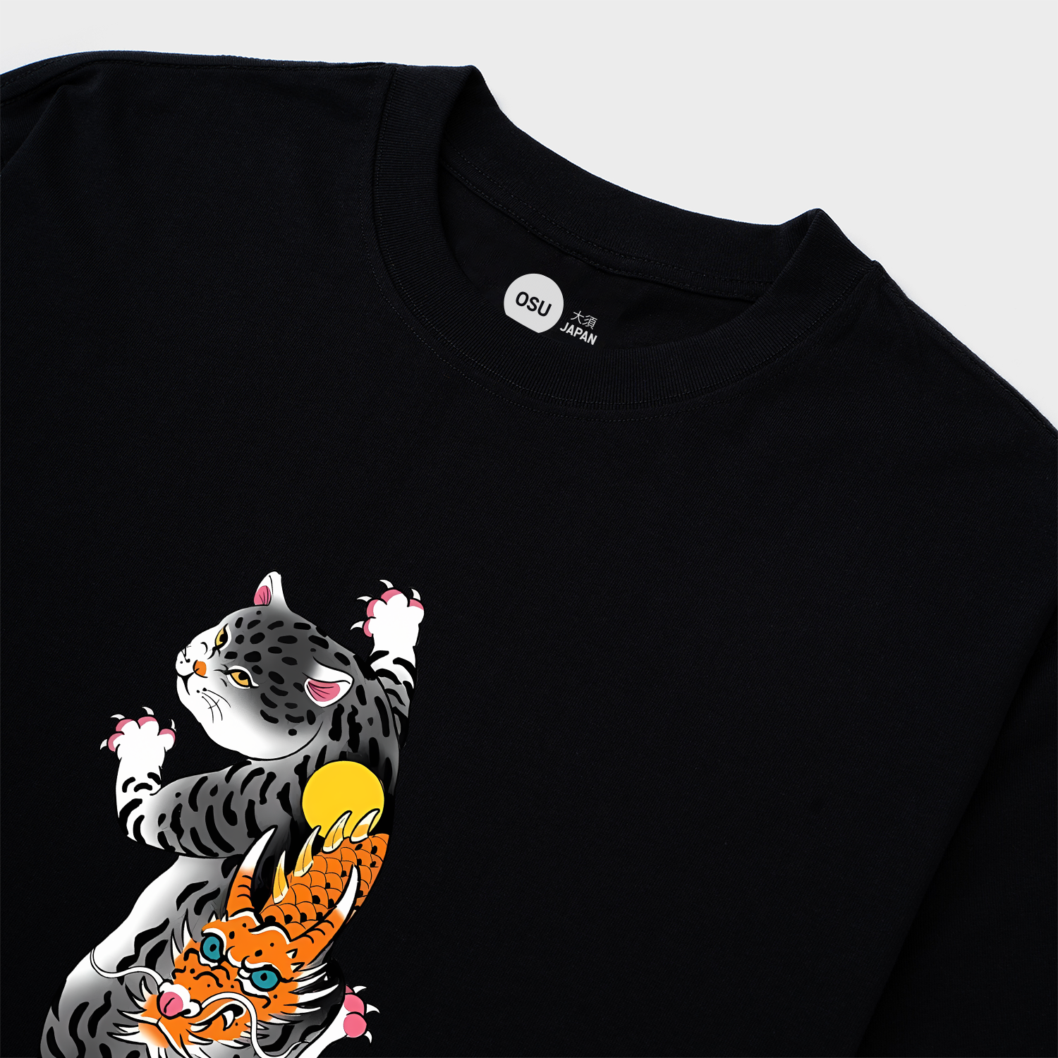 JAPAN CAT DRAGON T-SHIRT / ĐEN