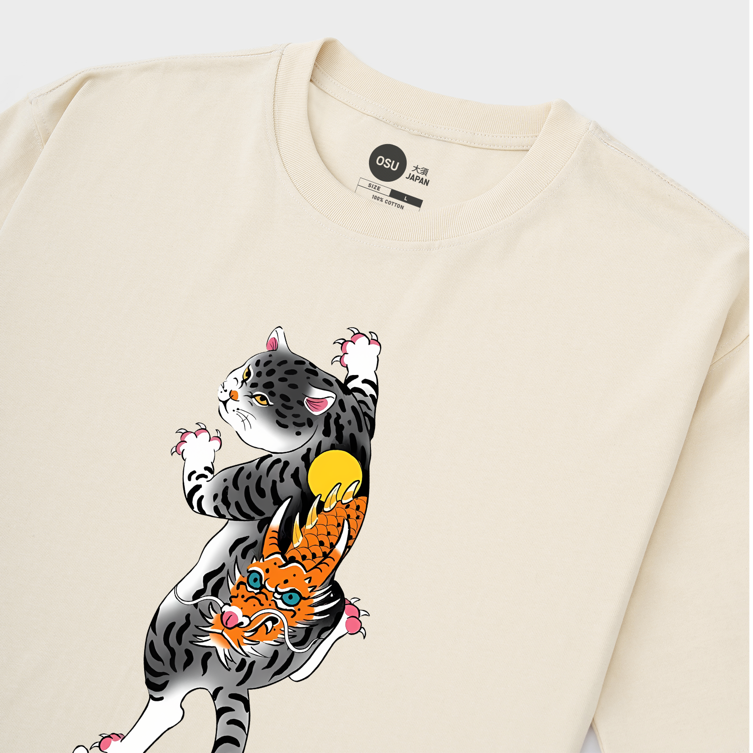 JAPAN CAT DRAGON T-SHIRT / KEM