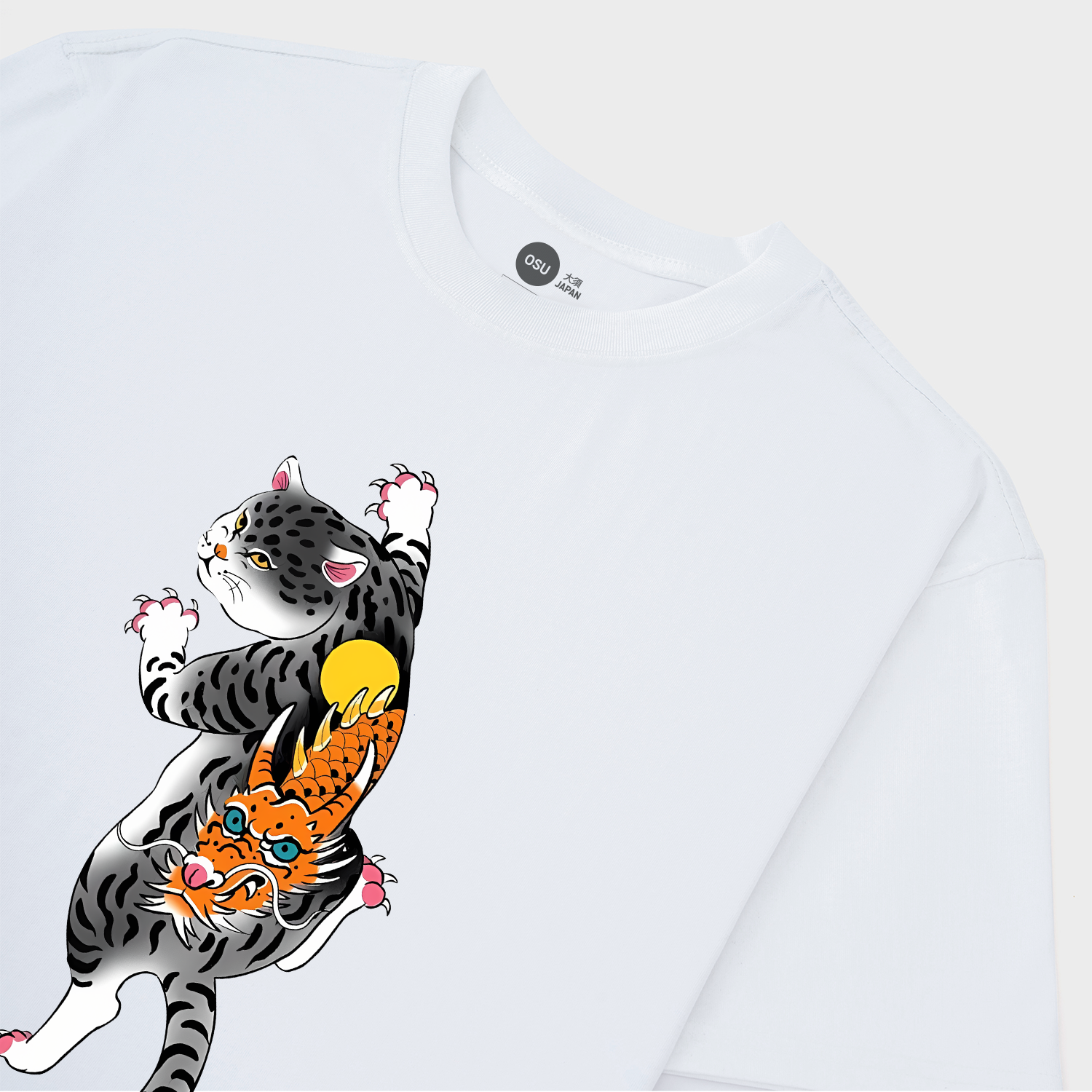 JAPAN CAT DRAGON T-SHIRT / TRẮNG