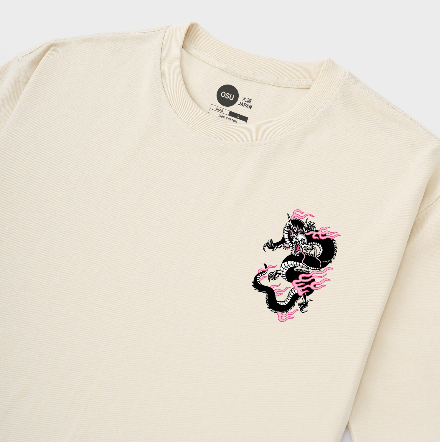 JAPANESE DRAGON PINK T-SHIRT / KEM