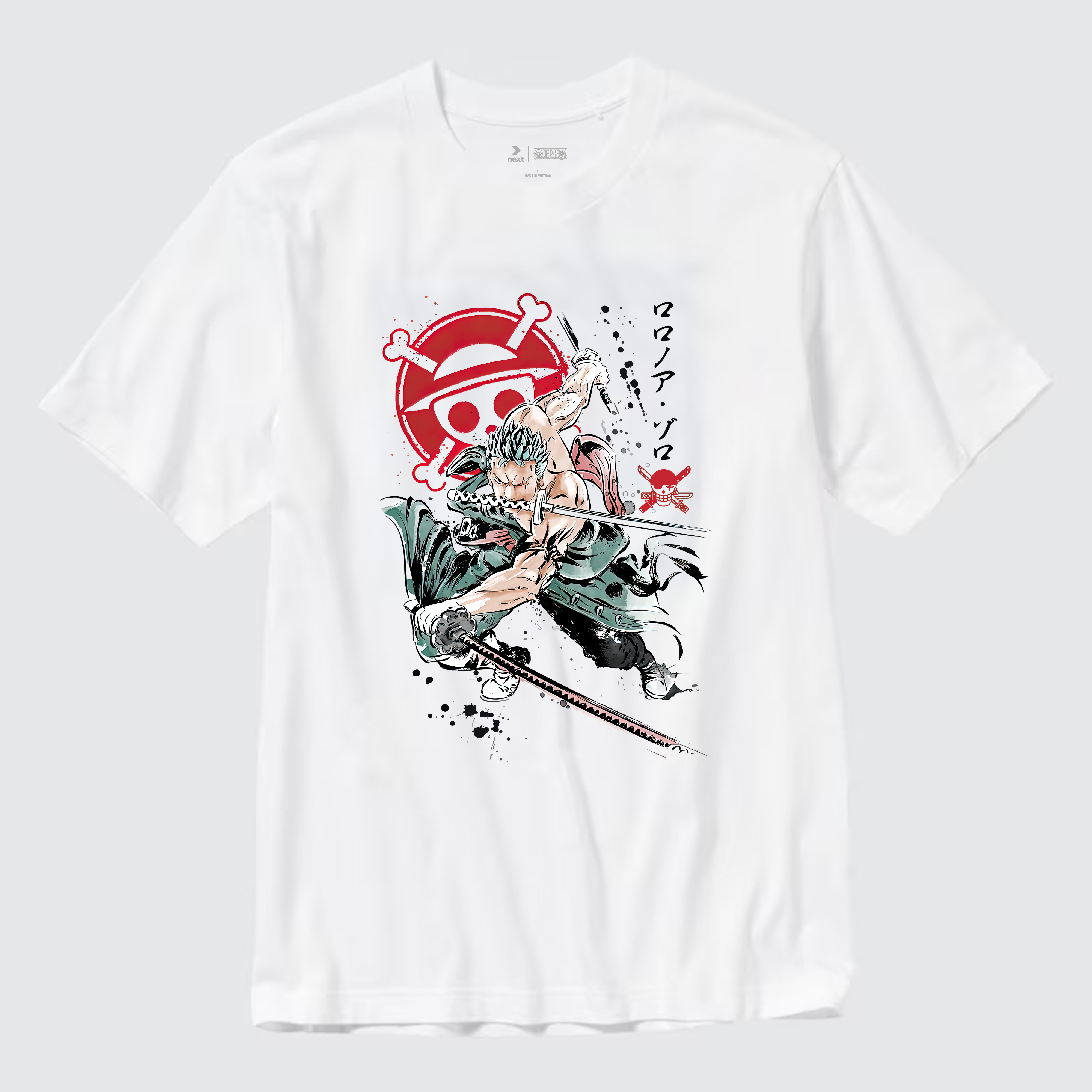 ONE PIECE PIRATE HUNTER BY DRMONEKERS T-SHIRT / TRẮNG