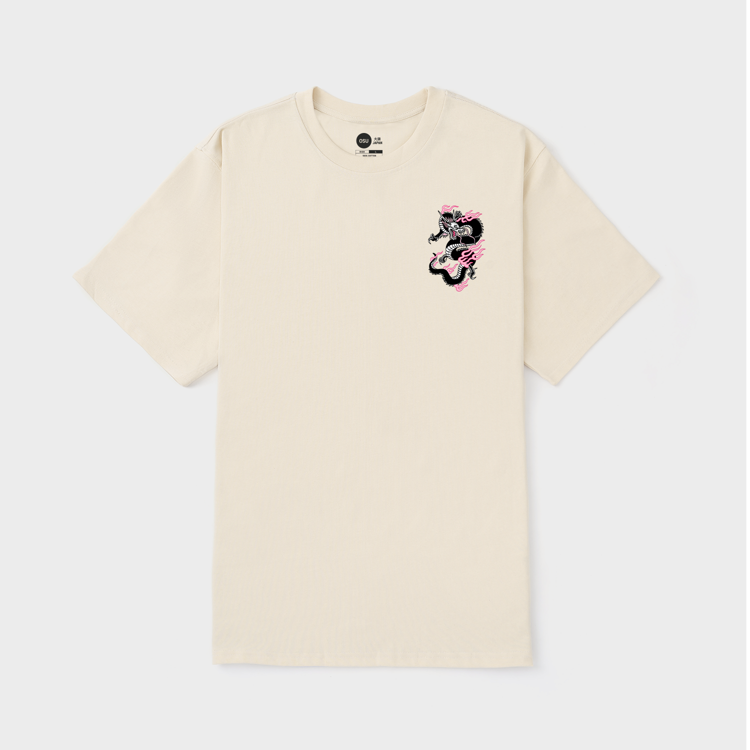 JAPANESE DRAGON PINK T-SHIRT / KEM