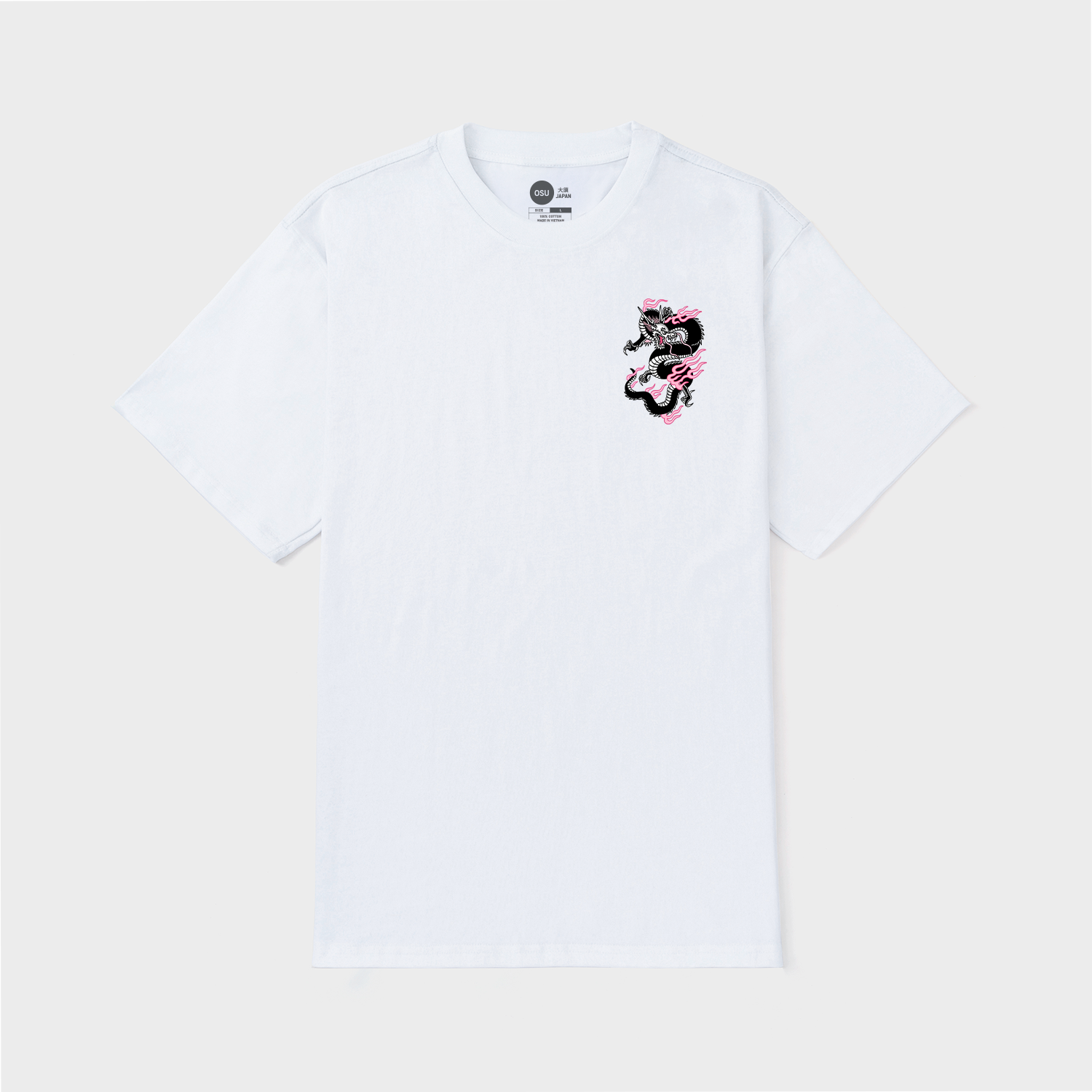 JAPANESE DRAGON PINK T-SHIRT / TRẮNG