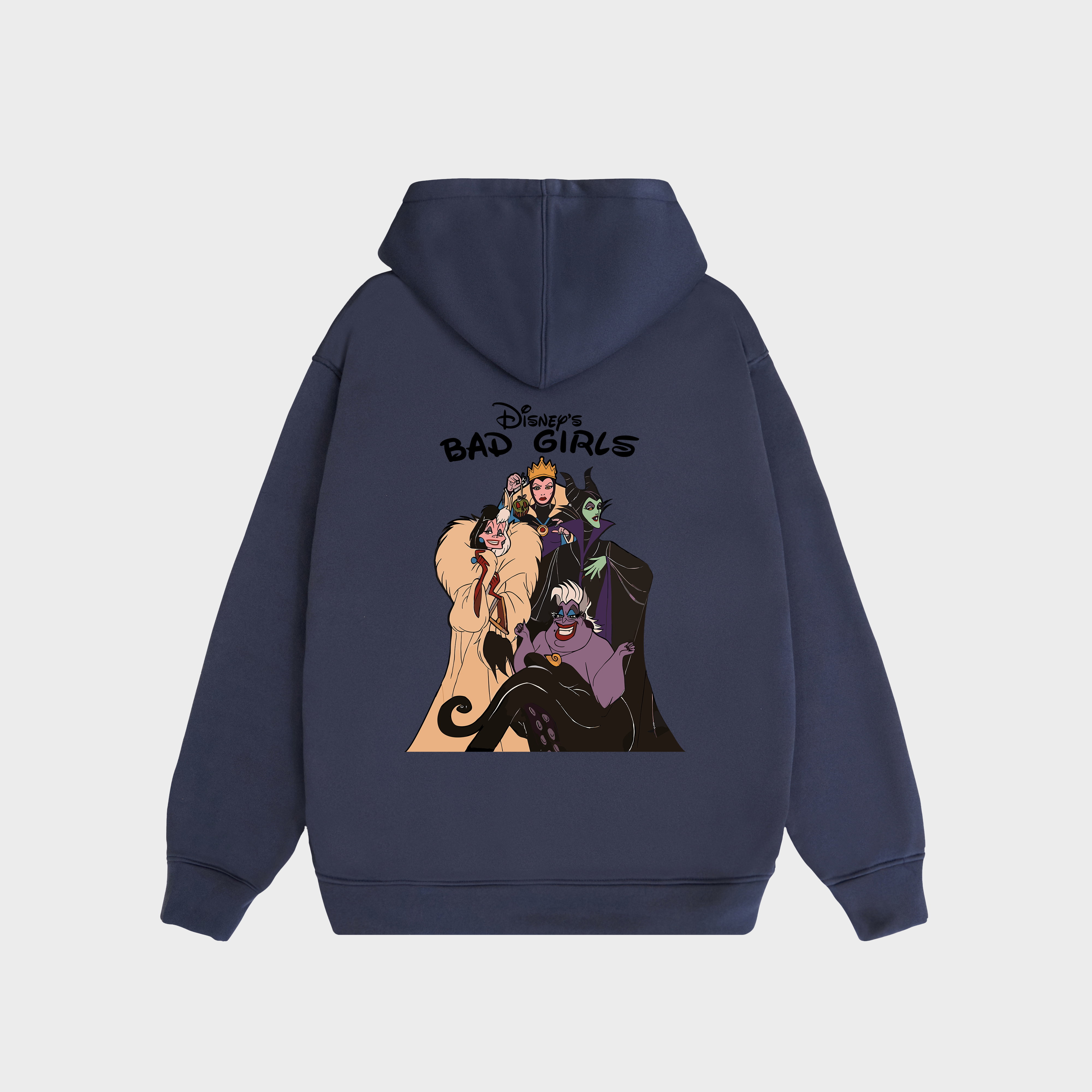 DISNEY'S BAD GIRLS VILLAINS PAINTED HOODIE / NAVY