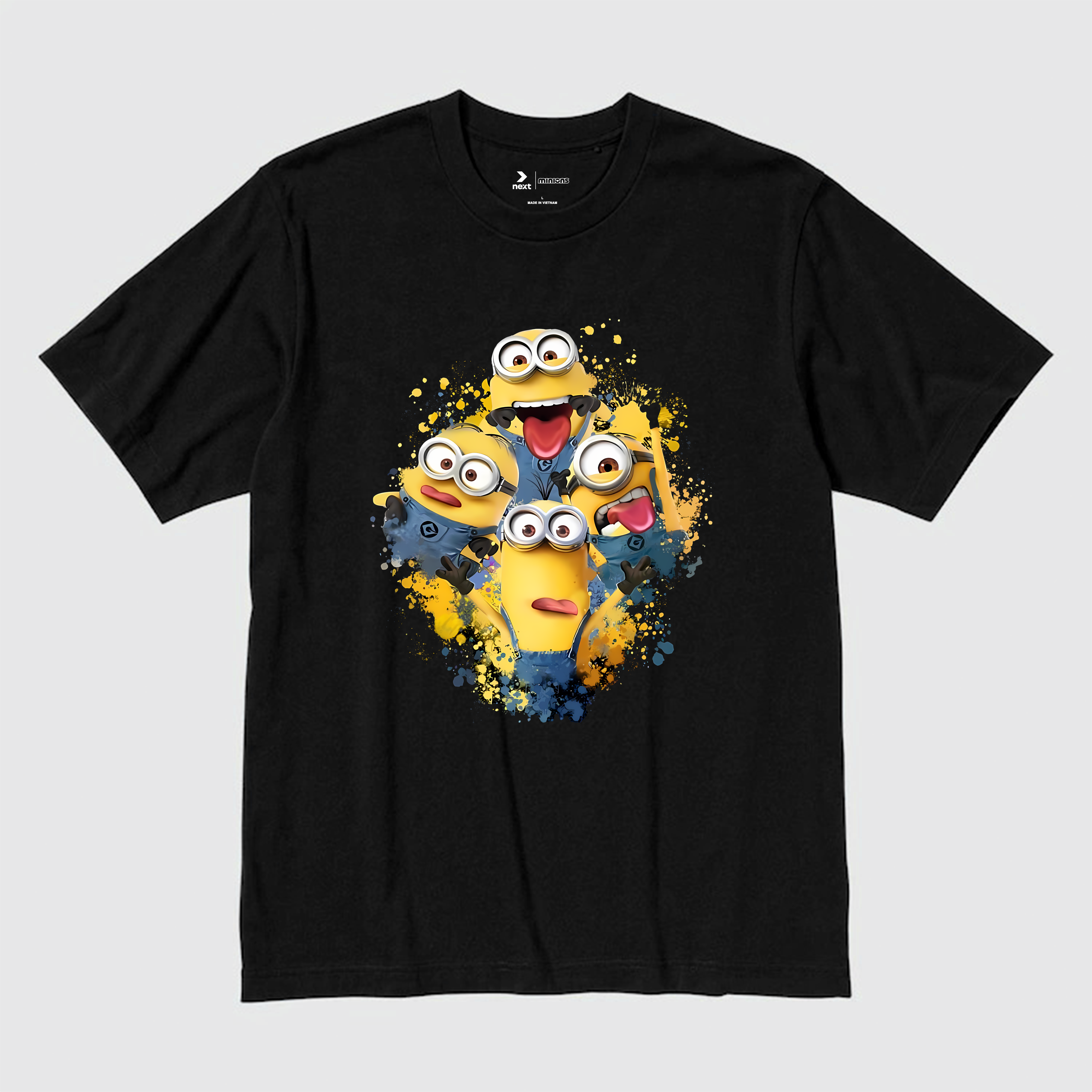 MINIONS WOOOOOOOOWWW MINIONS T-SHIRT / ĐEN