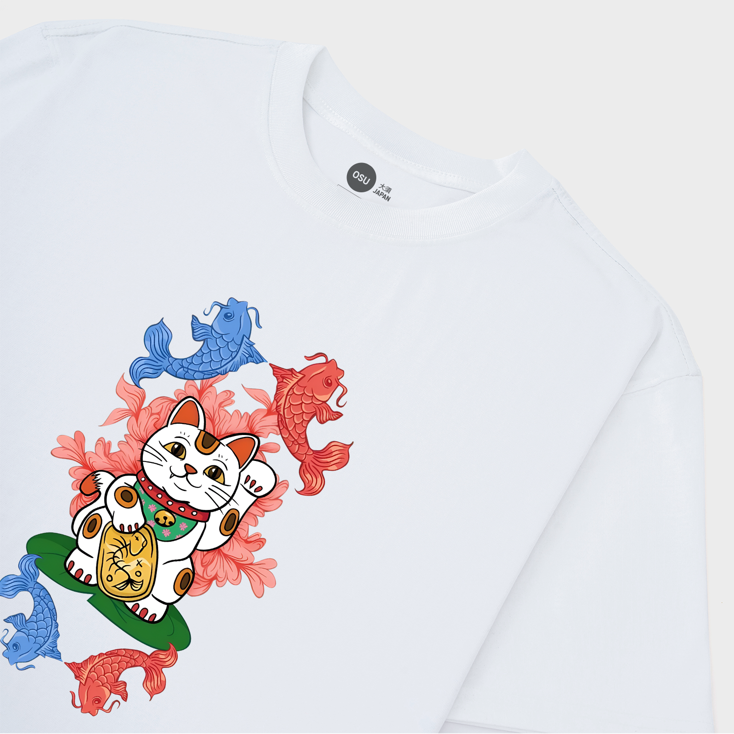 JAPANESE LUCKY CAT T-SHIRT / TRẮNG