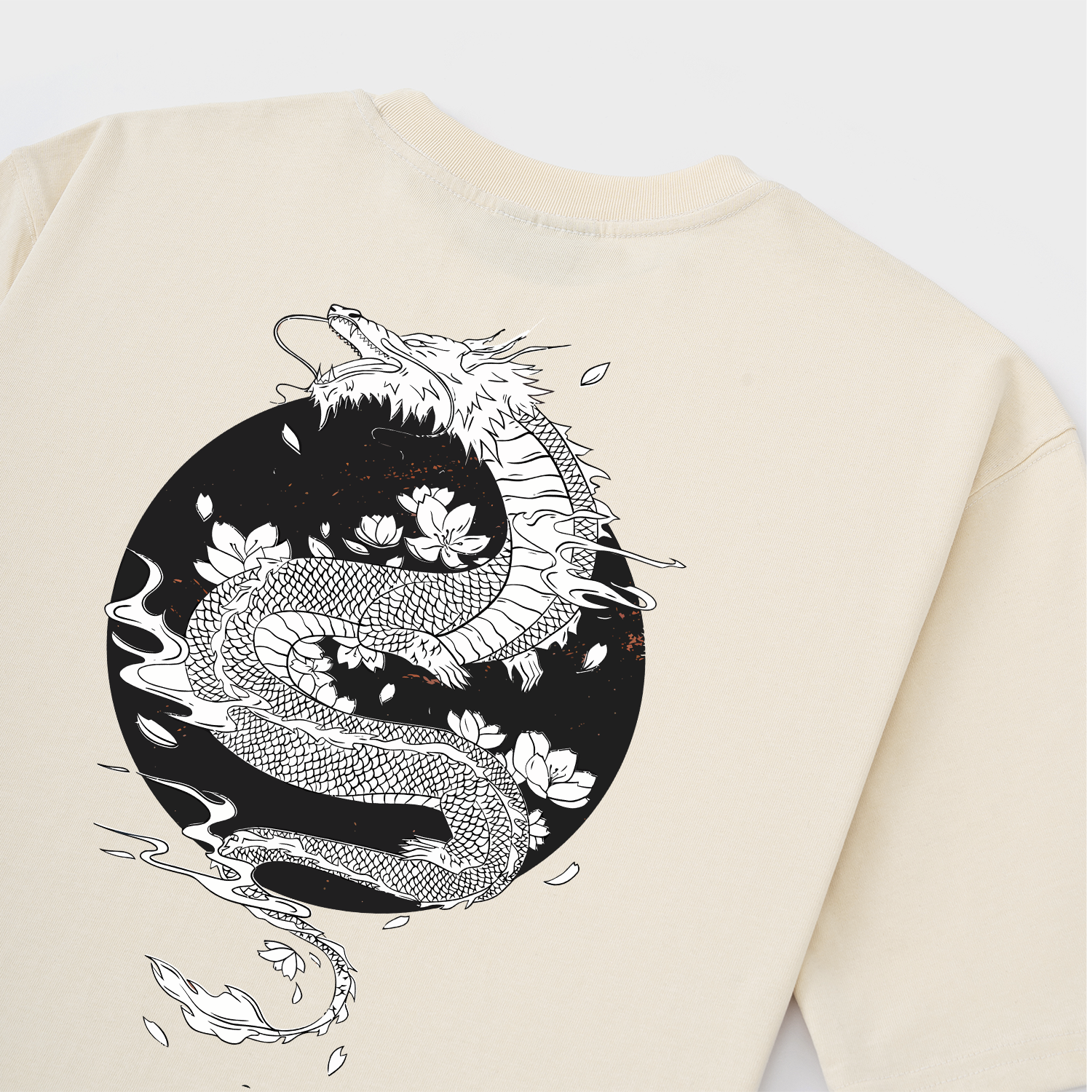 JAPANESE WHITE DRAGON T-SHIRT / KEM