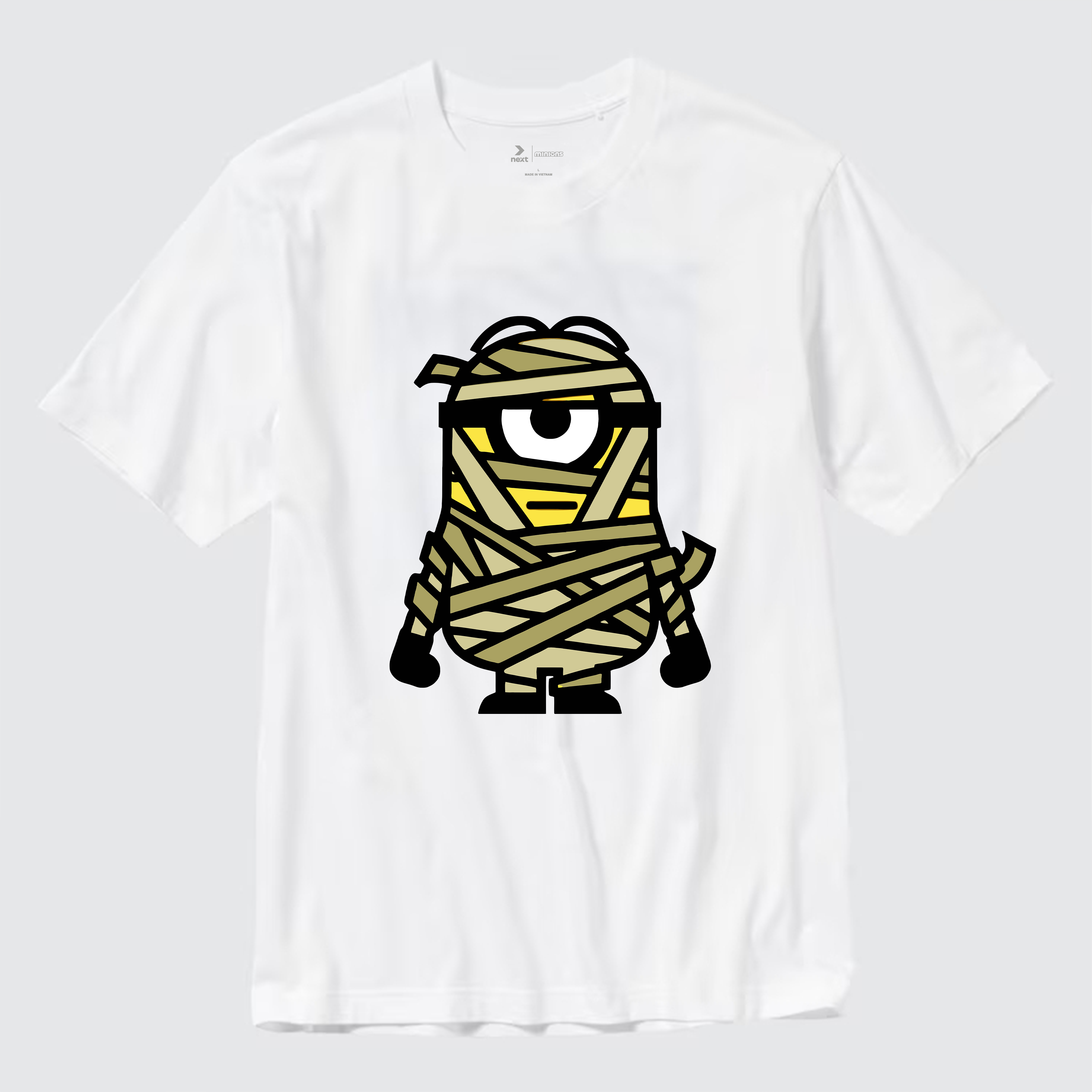 MINIONS DESPICABBLE ME MINIONS MUMMY T-SHIRT / TRẮNG