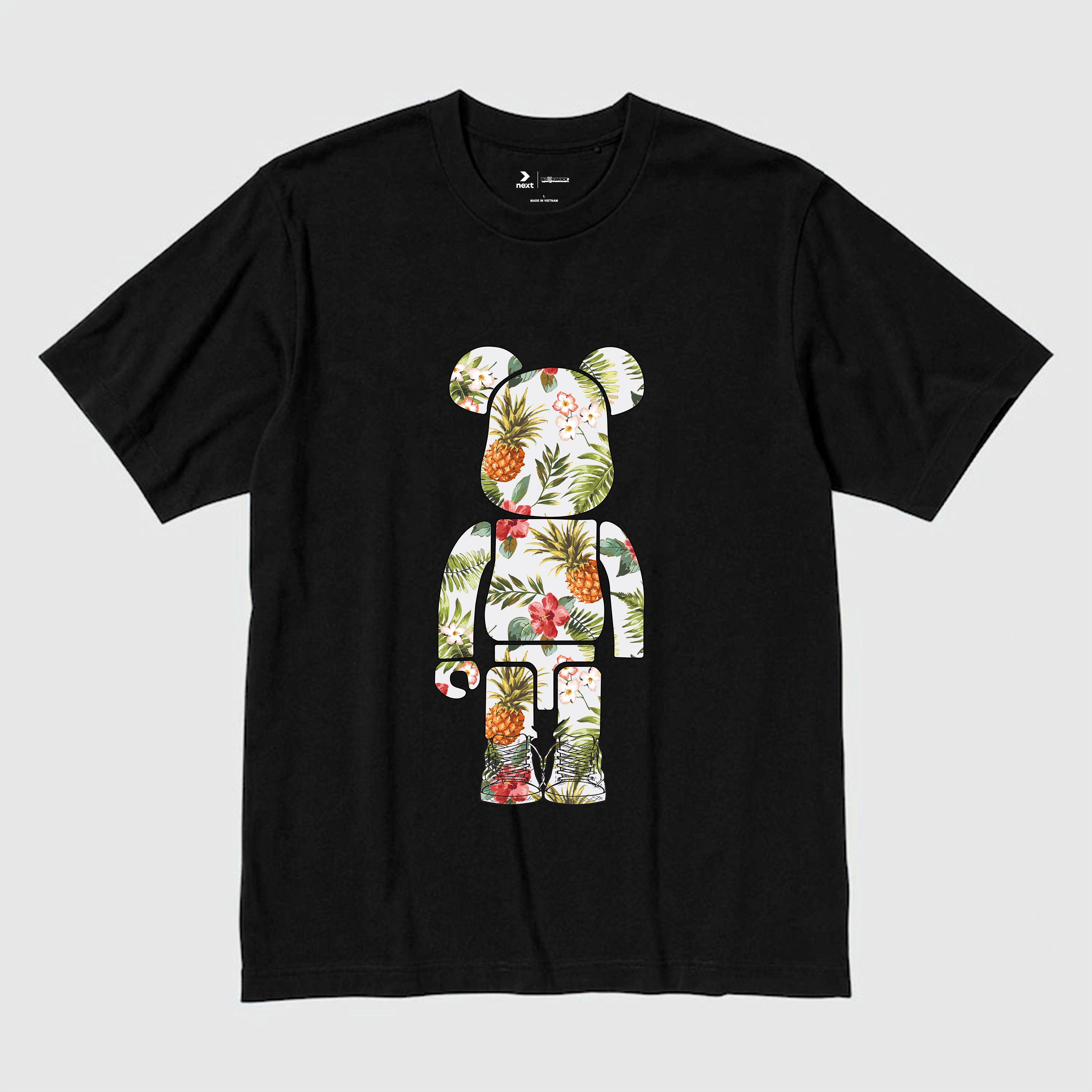 RHYTHM ARTS BEAR BRICK T-SHIRT / ĐEN