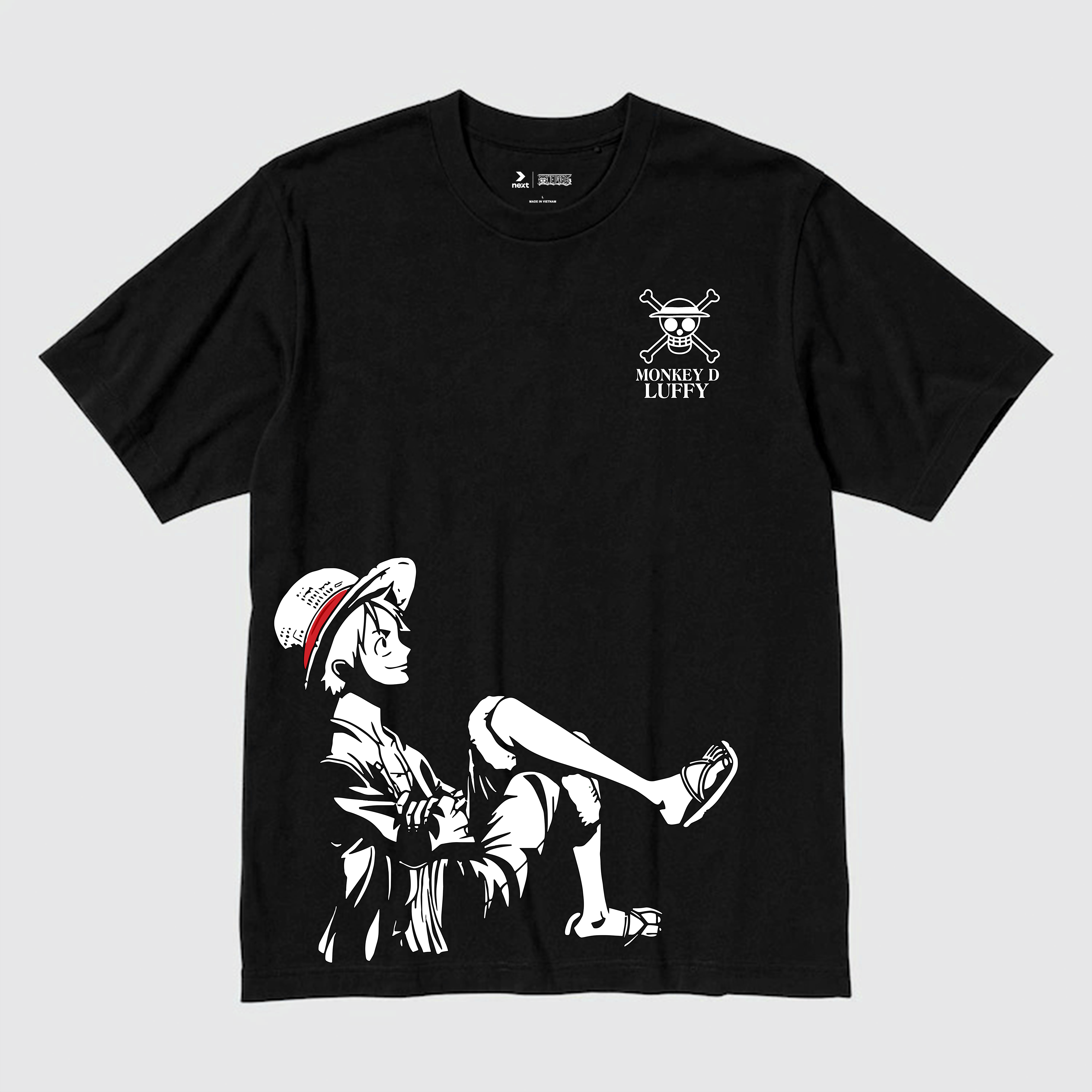 ONE PIECE MONKEY D. LUFFY T-SHIRT / ĐEN