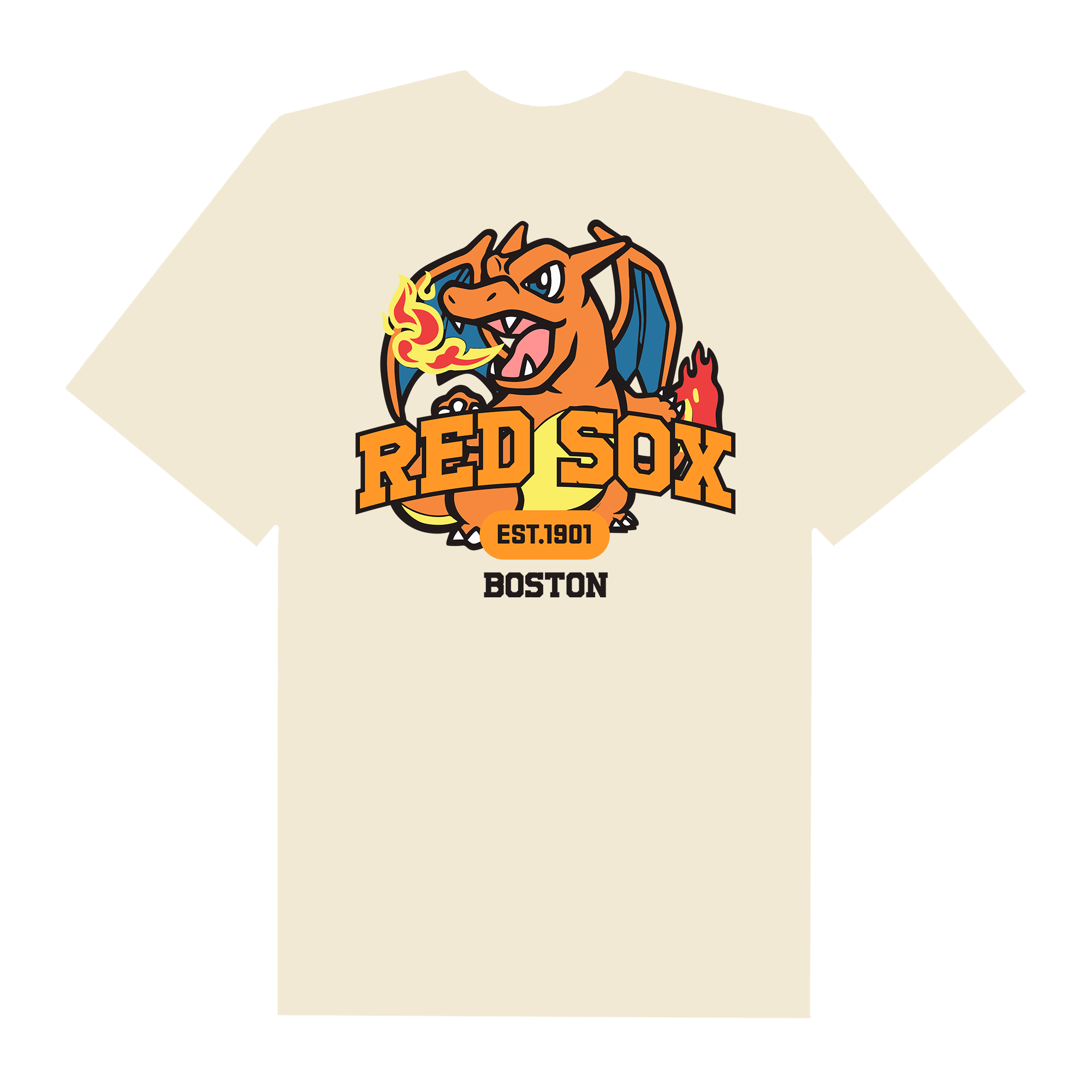 MLB Anime Pokemon Charizard Boston T-Shirt