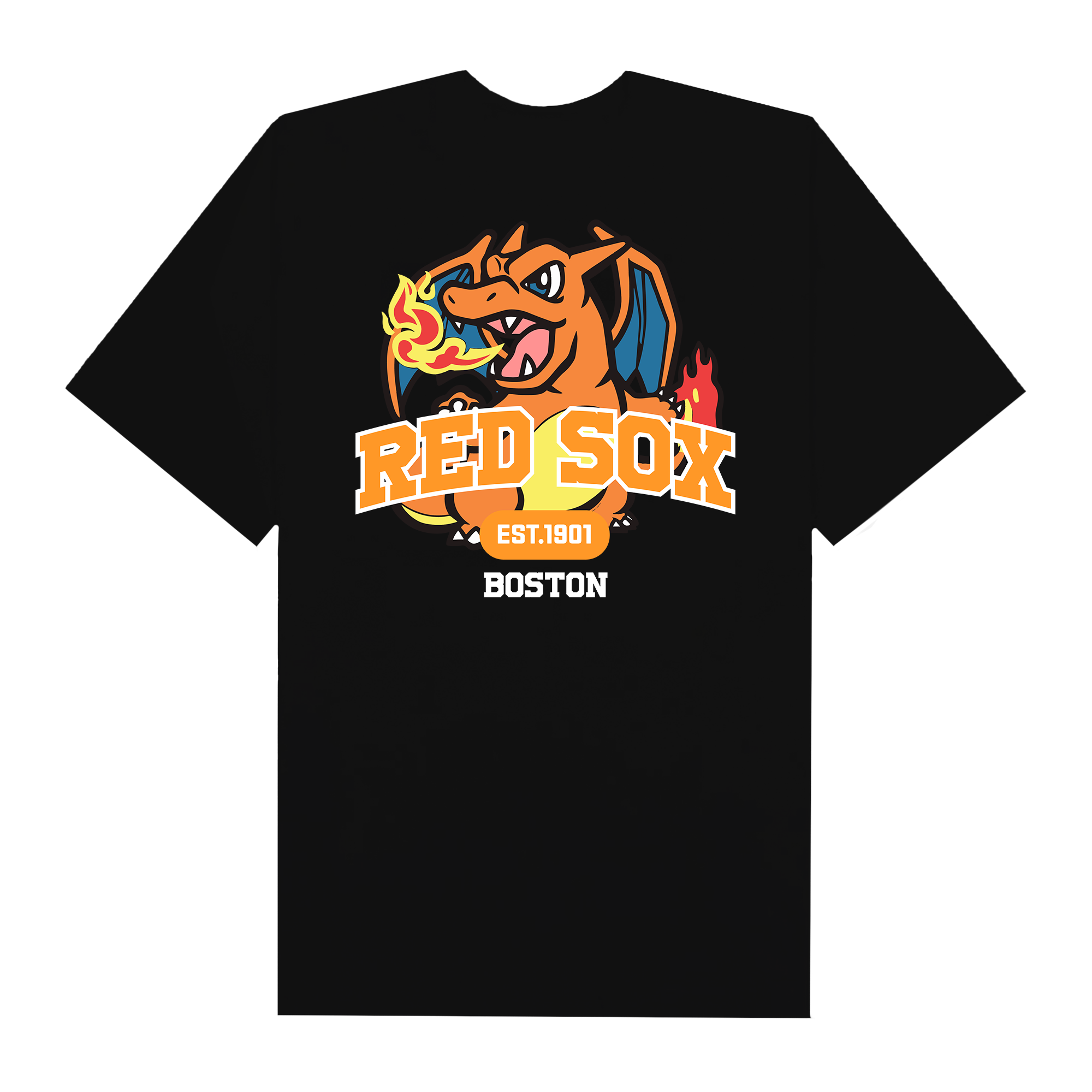 MLB Anime Pokemon Charizard Boston T-Shirt