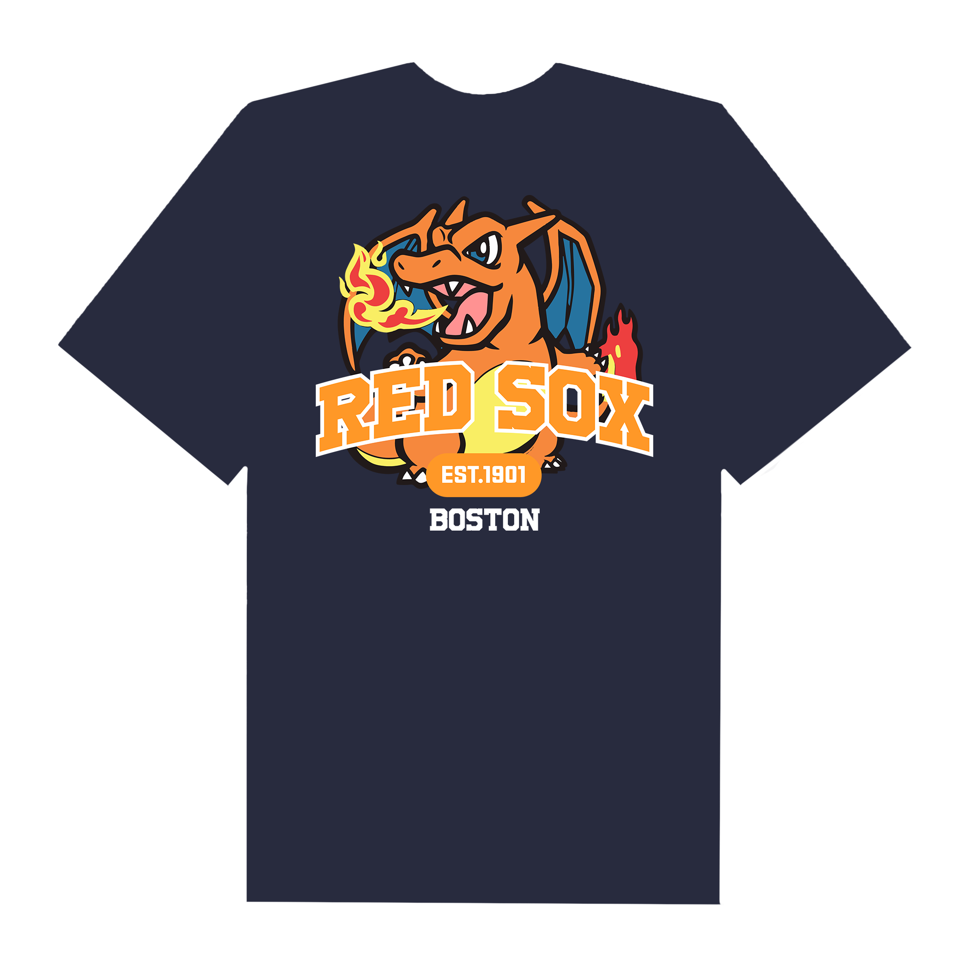 MLB Anime Pokemon Charizard Boston T-Shirt