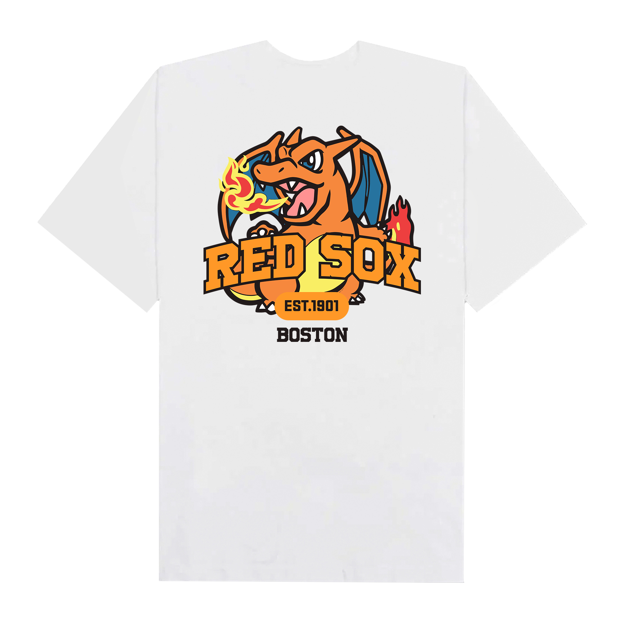 MLB Anime Pokemon Charizard Boston T-Shirt