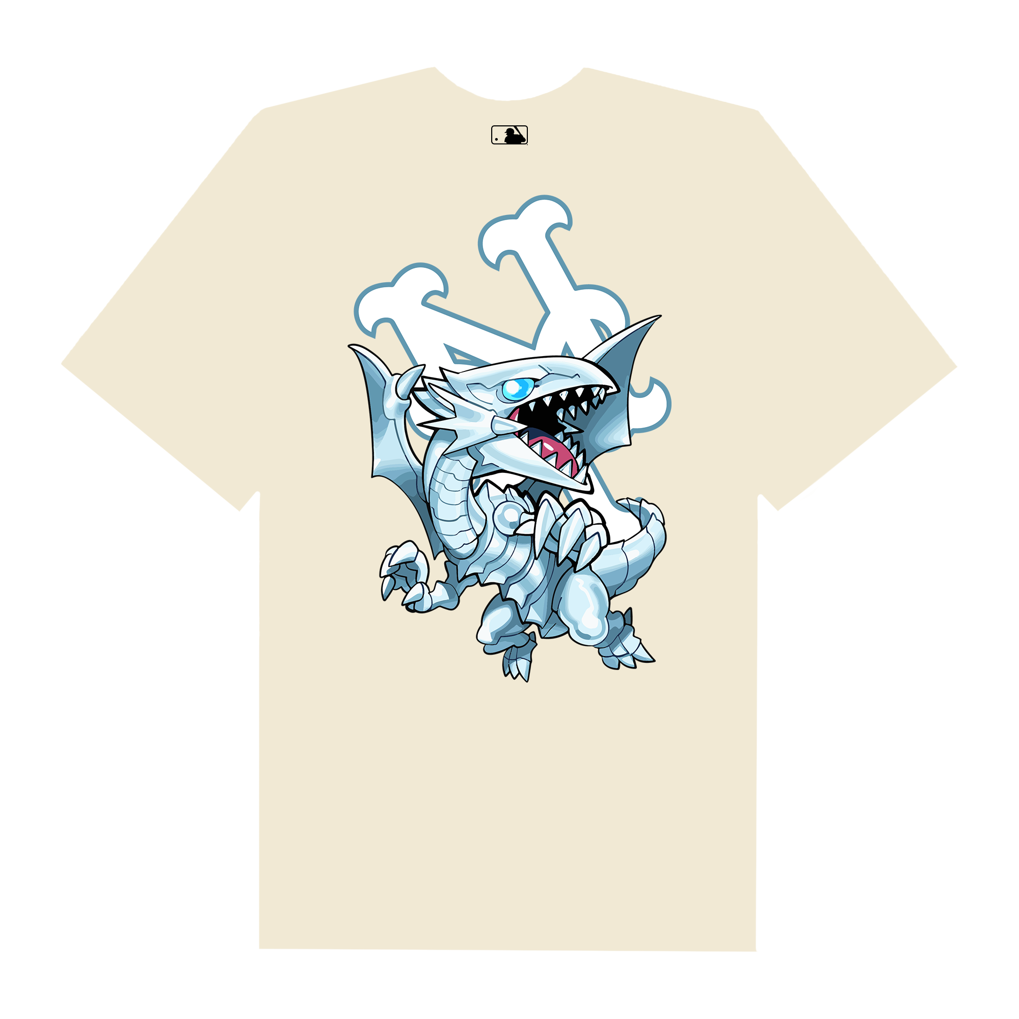 MLB Anime Yugioh Blue-Eyes White Dragon NY T-Shirt