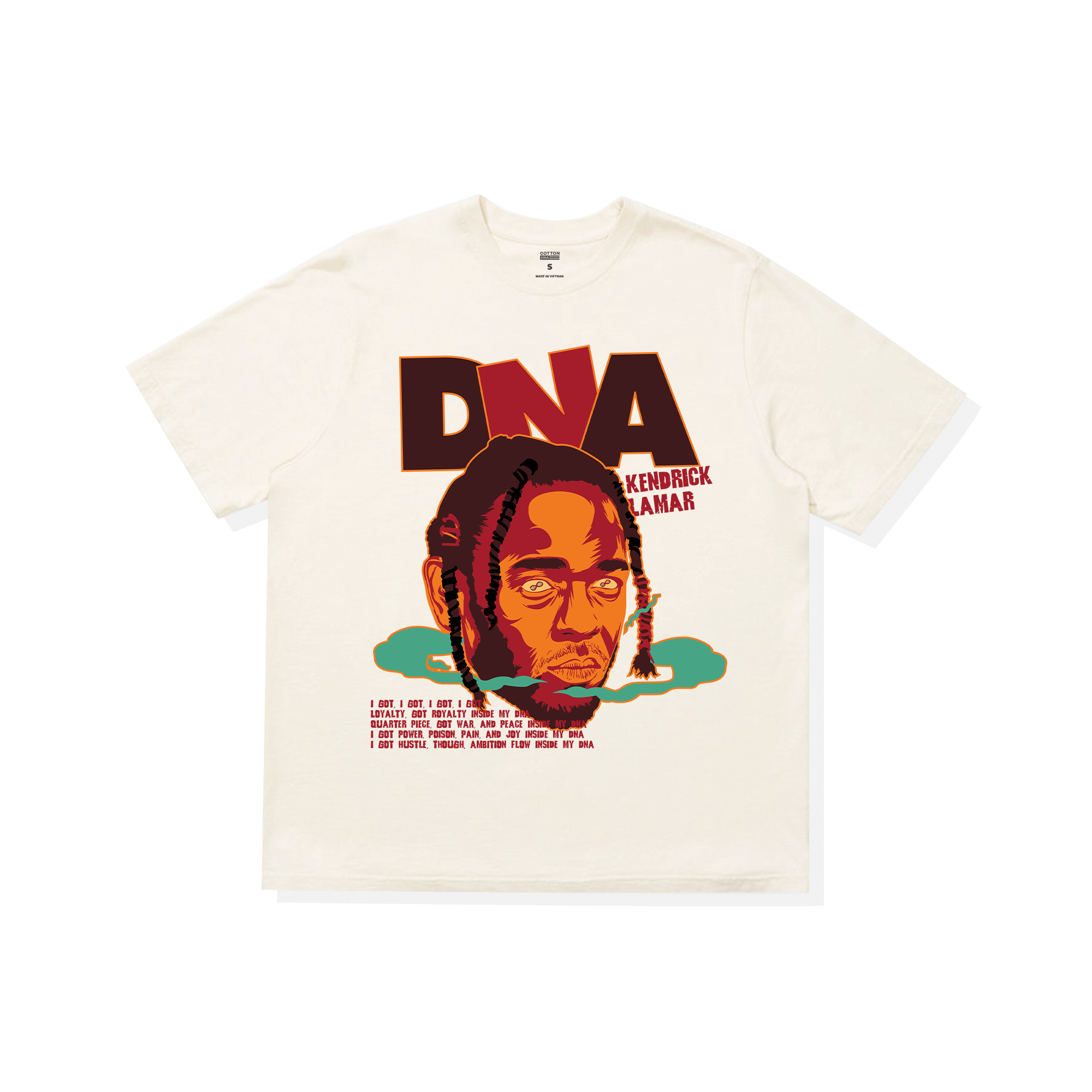 Áo Thun Oversize Rapper Kendrick Lamar DNA