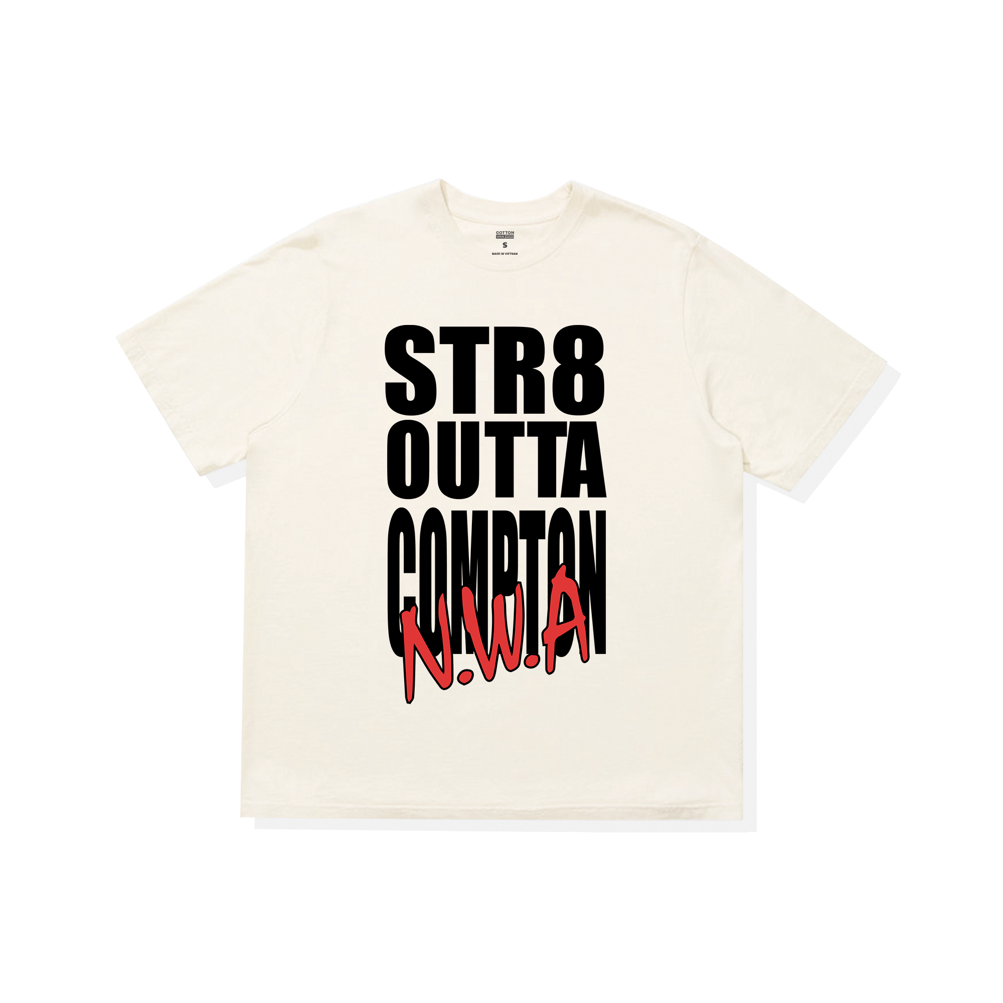 Áo Thun Oversize Rapper NWA Straight Outta Compton Typo