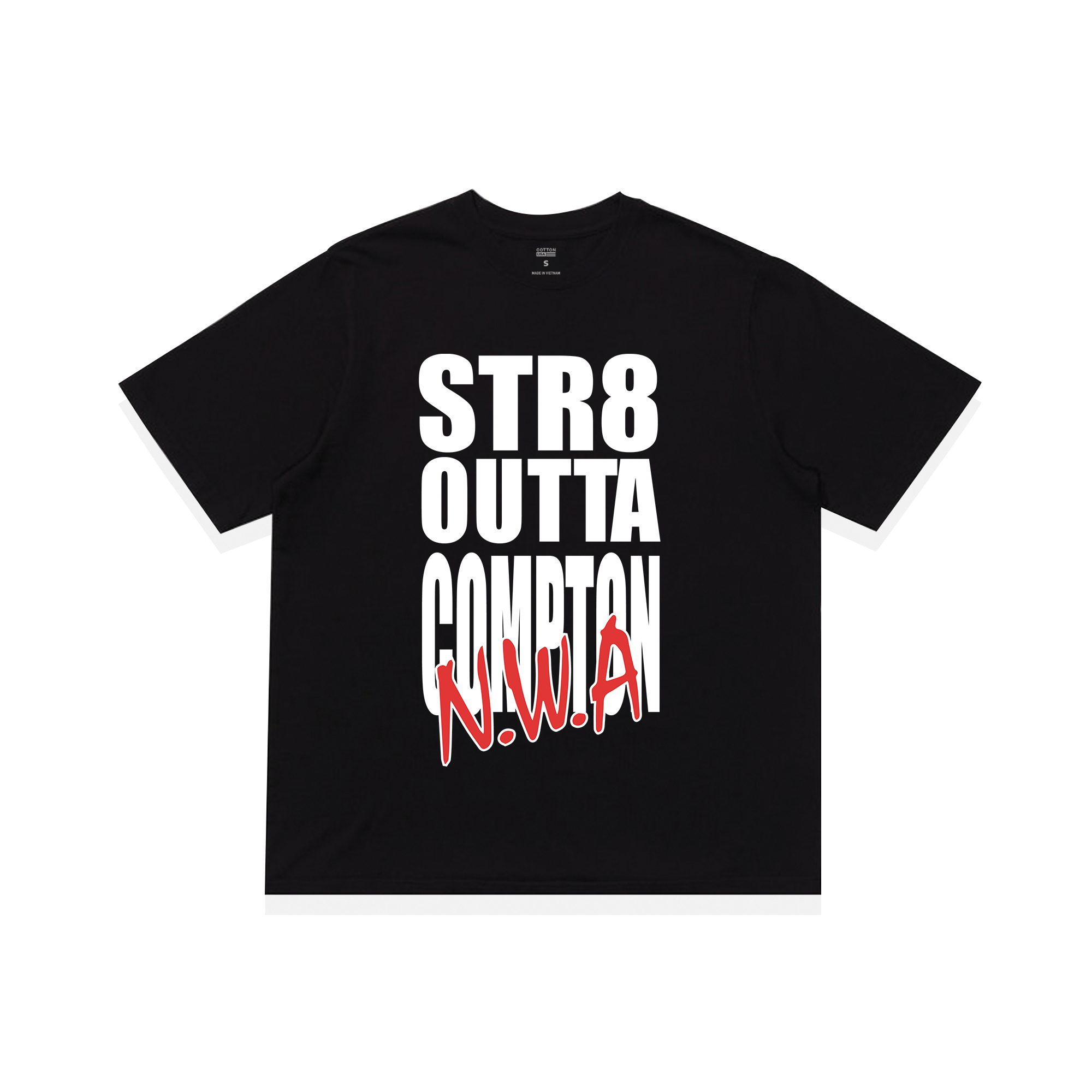 Áo Thun Oversize Rapper NWA Straight Outta Compton Typo