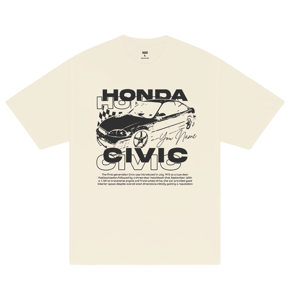 Custom Car Honda Civic Vintage T-Shirt