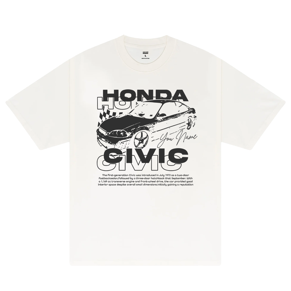 Custom Car Honda Civic Vintage T-Shirt