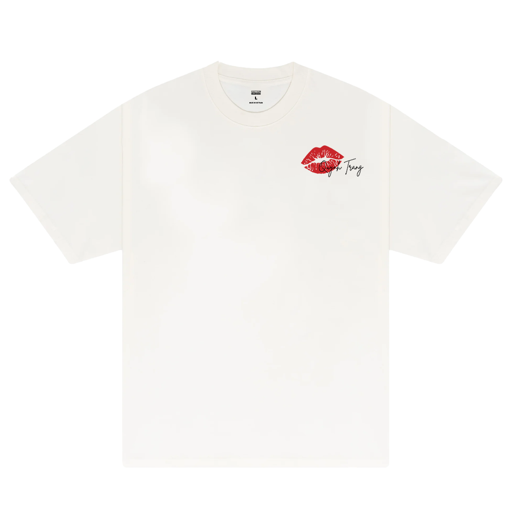 Custom Couple Lips Number T-Shirt