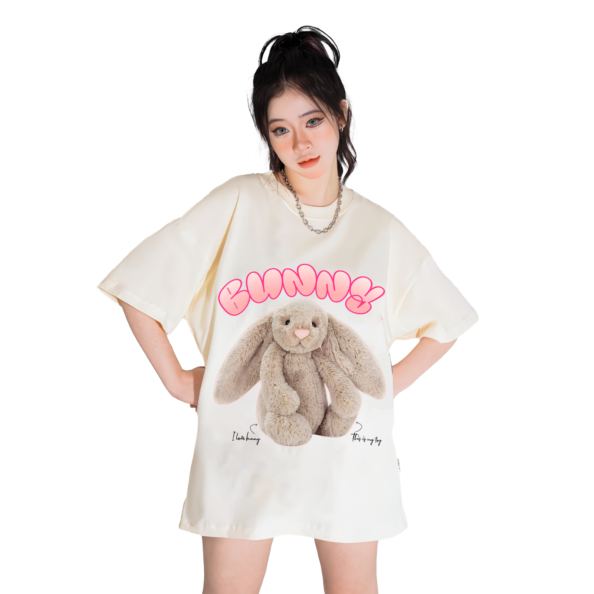 Cute Bunny Jelly Cat Shirt T-Shirt