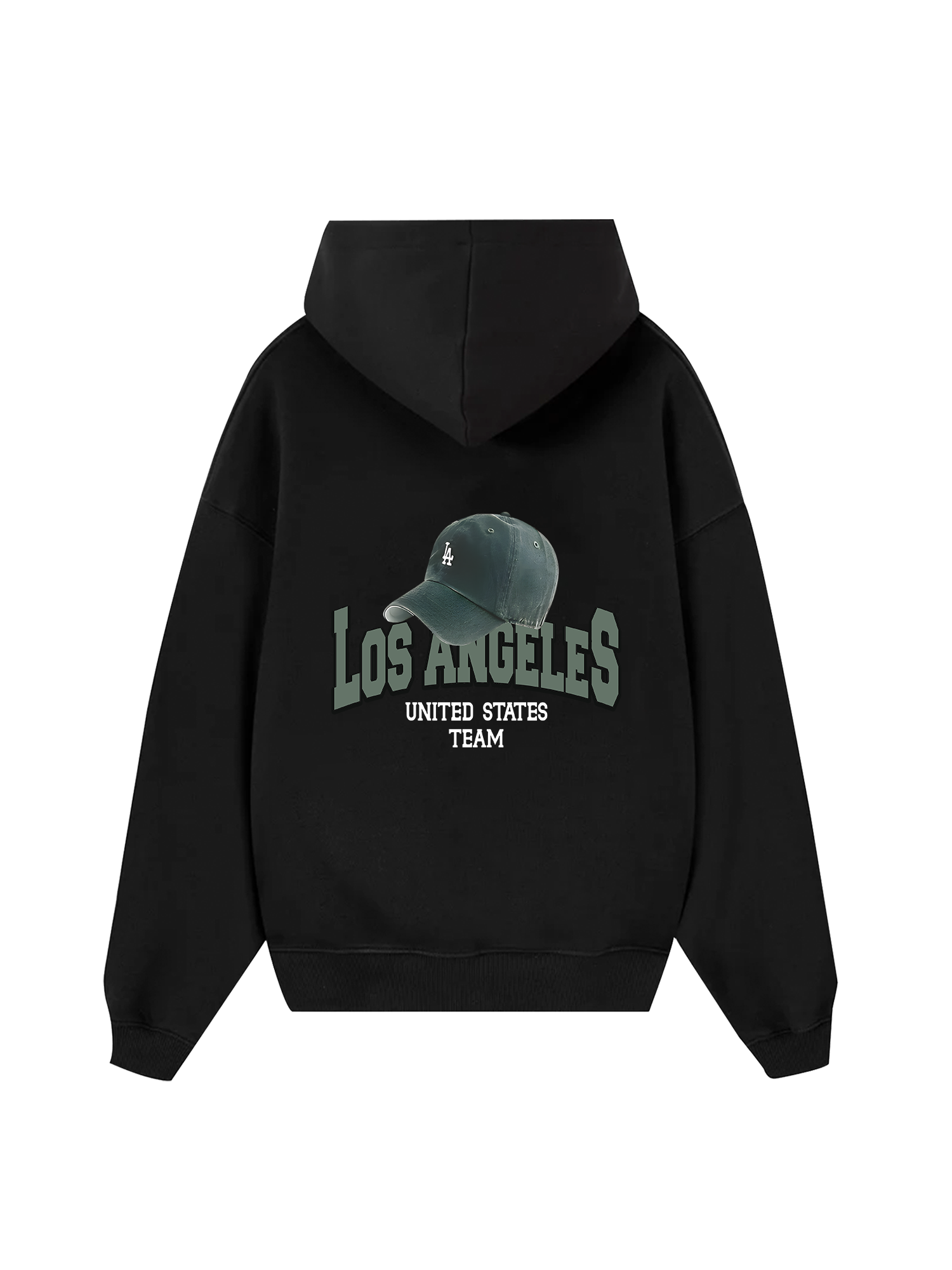 USA Los Ageles Green Hat Hoodie
