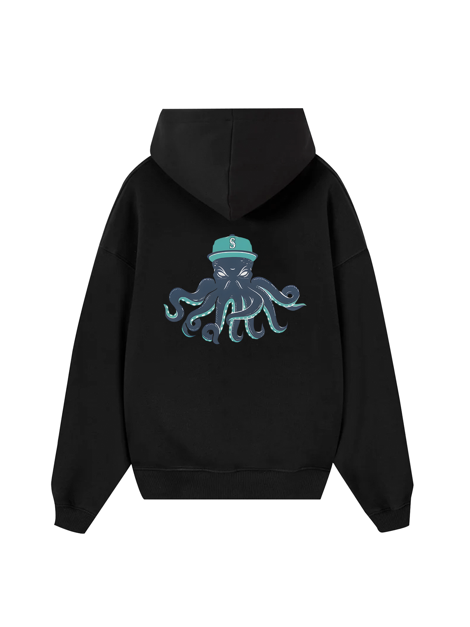 Baseball Green Octopus Hoodie