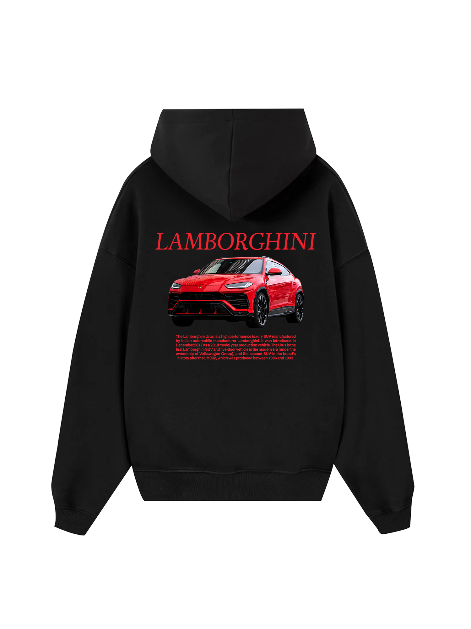 Lamborghini Urus Red Hoodie