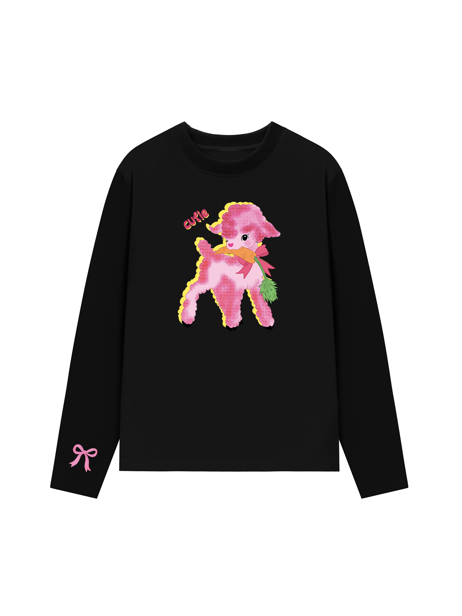 Áo Thun Dài Tay Soft Paw Cute Pink Sheep