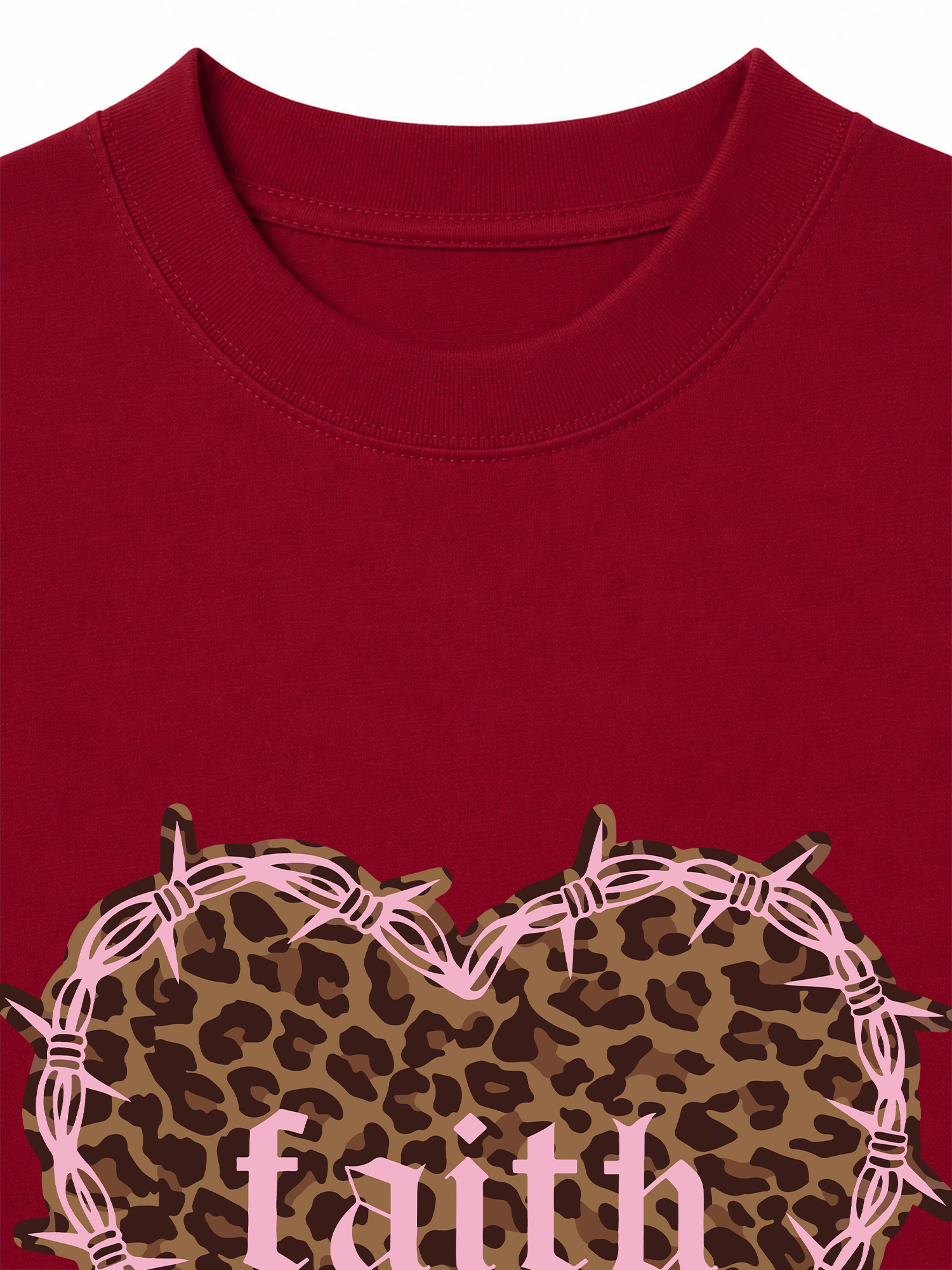 Áo Thun Relaxed Fit Urban Leopard Faith Heart