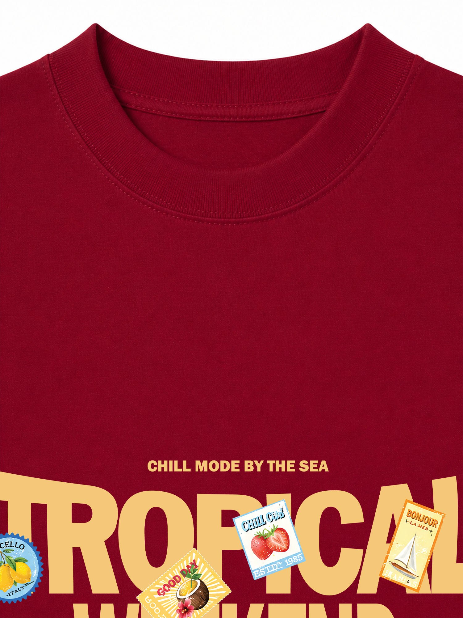 Áo Thun Relaxed Fit Troppical Weekend Chill Mode By The Sea