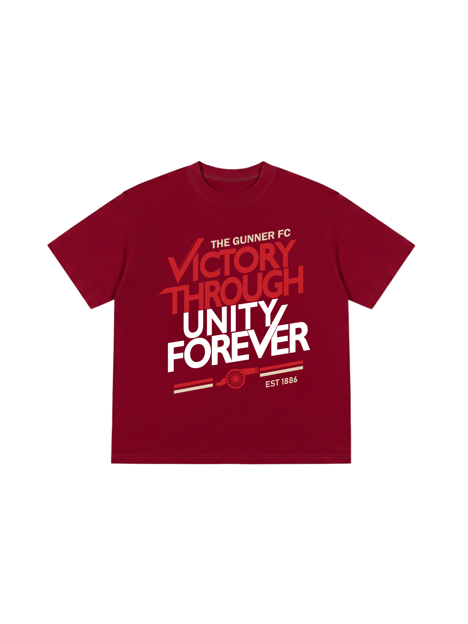 Áo Thun Relaxed Fit Soccer The Gunner Victory Through Unity Forever
