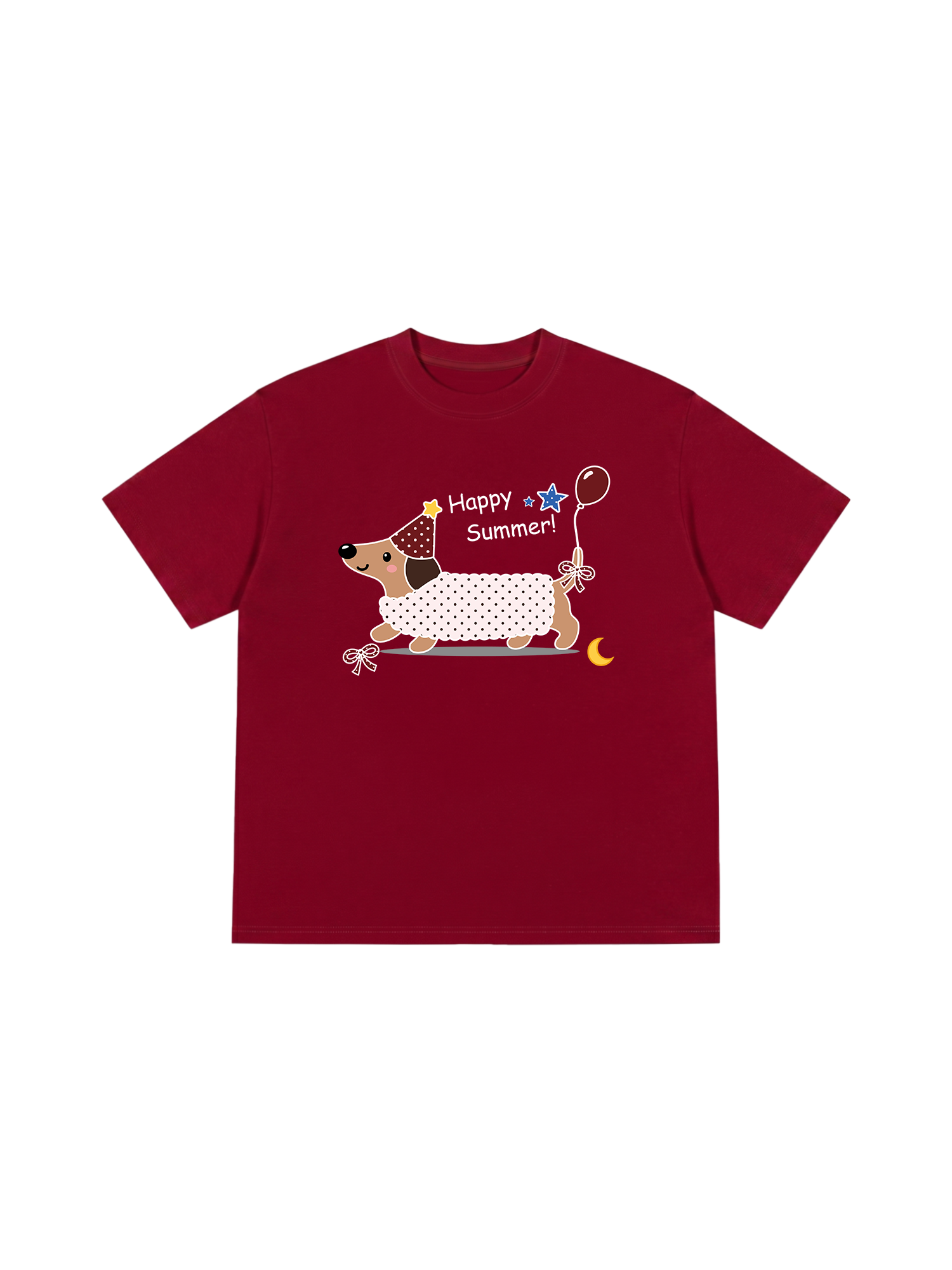 Áo Thun Relaxed Fit Dotty Mood Happy Summer Dog