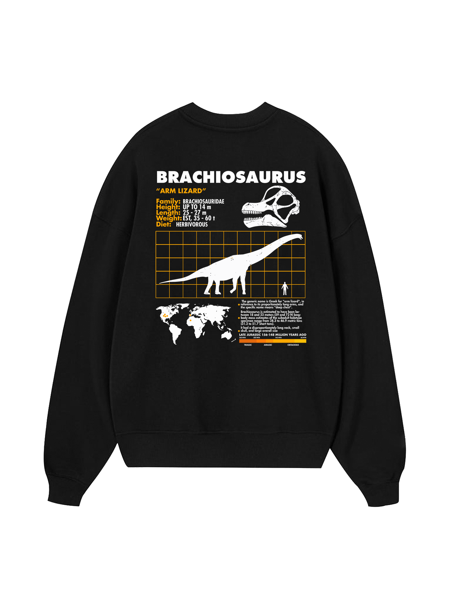 Wild Life Analysis Table Brachiosaurus Sweater