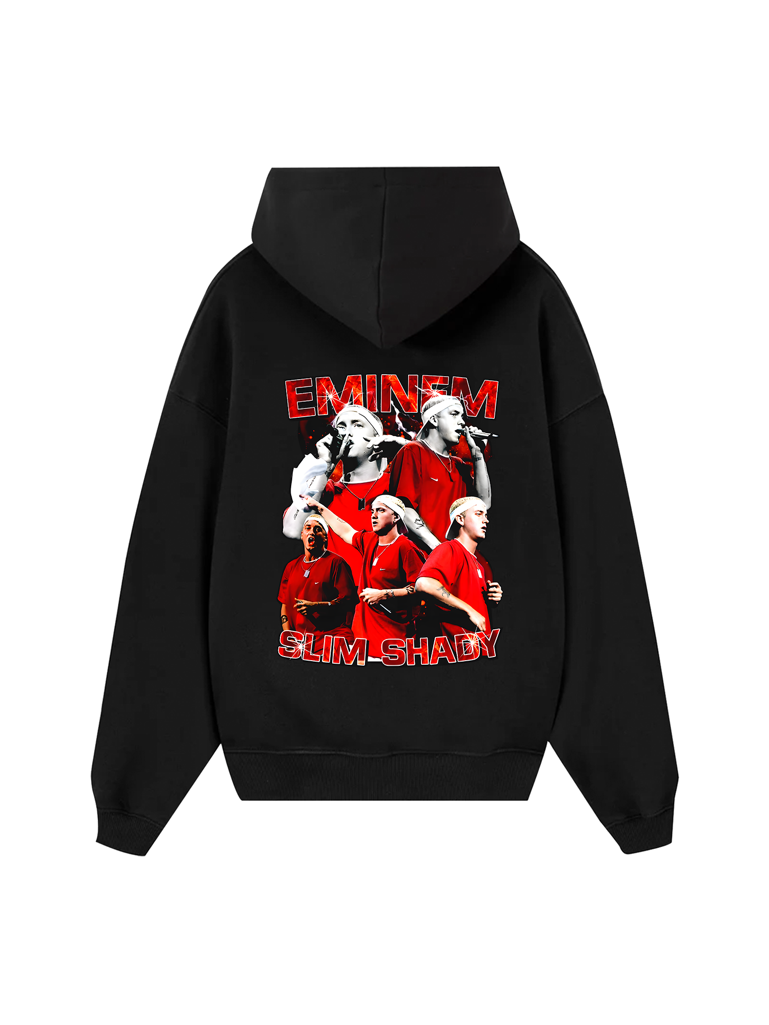 Rapper Eminem Red Flames Hoodie