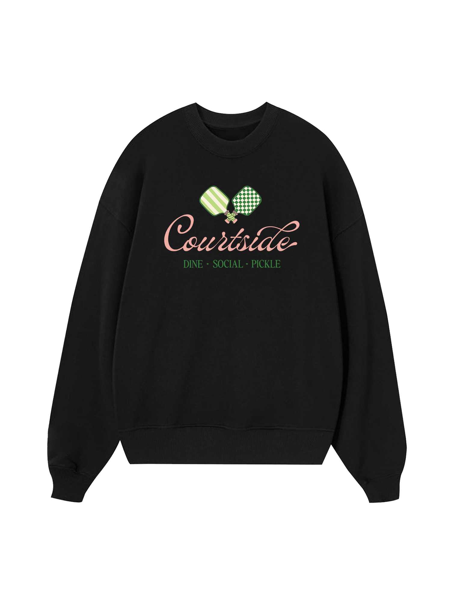 Pickleball Courtside Dine Social Pickle Sweater